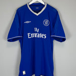 Shop 2003/05 CHELSEA MAKELELE #4 HOME SHIRT (XL) UMBRO, classic football shirts, vintage football shirts & retro soccer jerseys at Cult Kits