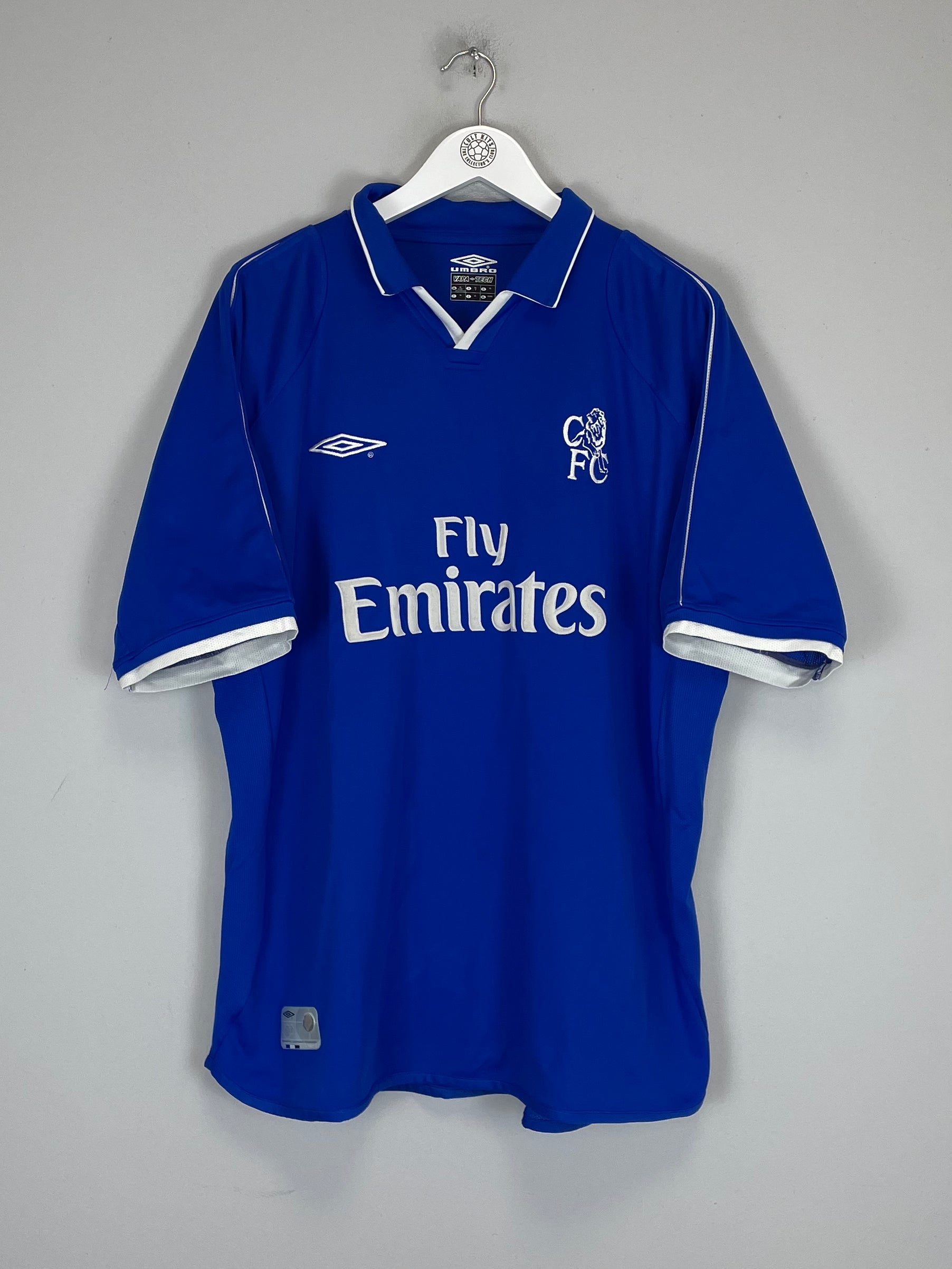 Shop 2001/03 CHELSEA LAMPARD #8 HOME SHIRT (XL) UMBRO, classic football shirts, vintage football shirts & retro soccer jerseys at Cult Kits