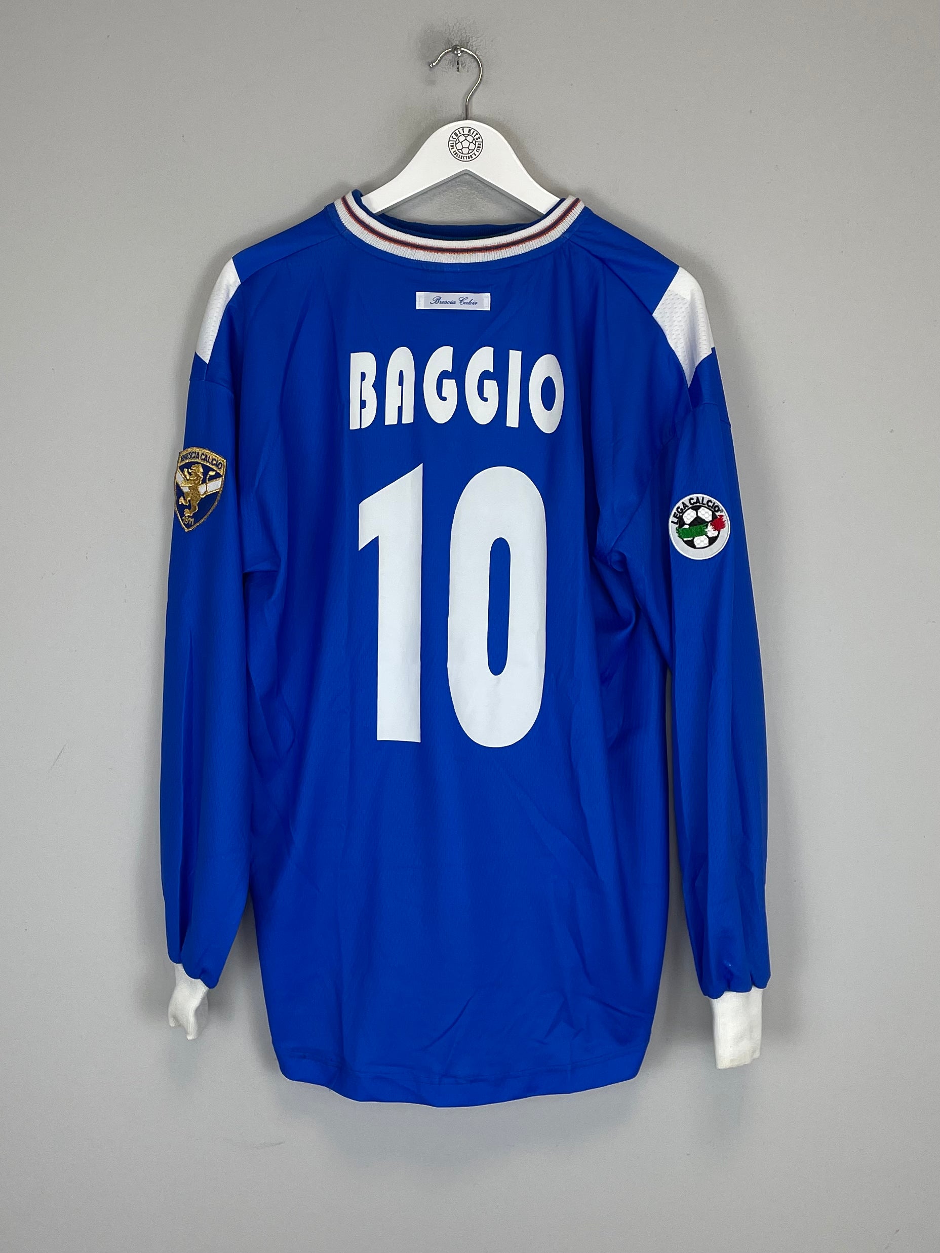 Shop 2001/02 BRESCIA BAGGIO #10 L/S HOME SHIRT (XL) GARMAN, classic football shirts, vintage football shirts & retro soccer jerseys at Cult Kits
