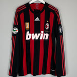 Shop 2008/09 AC MILAN MALDINI #3 *PLAYER ISSUE* L/S HOME SHIRT (XL) ADIDAS, classic football shirts, vintage football shirts & retro soccer jerseys at Cult Kits