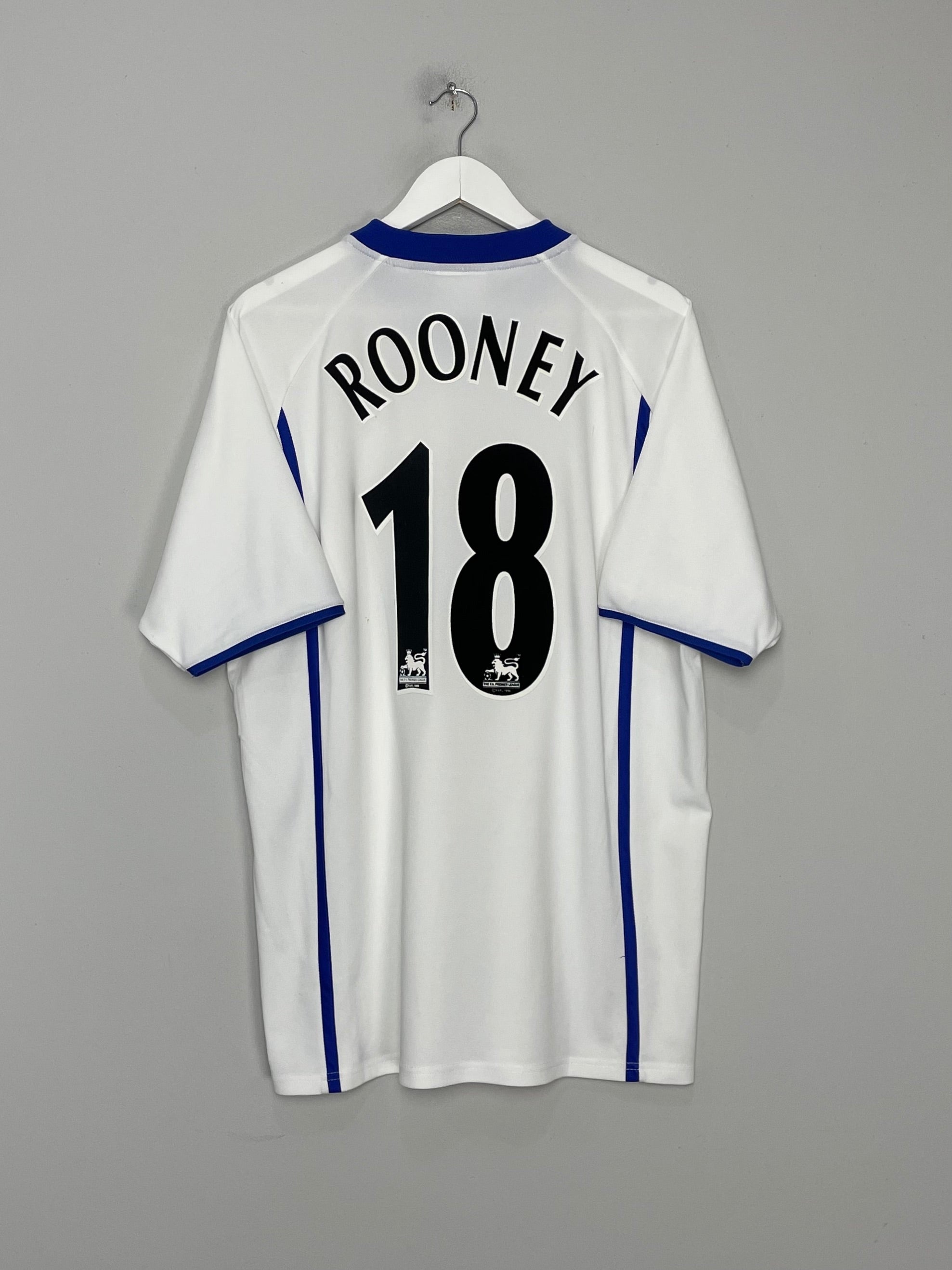 Shop 2002/03 EVERTON ROONEY #18 AWAY SHIRT (L) PUMA, classic football shirts, vintage football shirts & retro soccer jerseys at Cult Kits