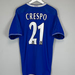 Shop 2003/04 CHELSEA CRESPO #21 HOME SHIRT (L) UMBRO, classic football shirts, vintage football shirts & retro soccer jerseys at Cult Kits