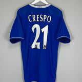 Shop 2003/04 CHELSEA CRESPO #21 HOME SHIRT (L) UMBRO, classic football shirts, vintage football shirts & retro soccer jerseys at Cult Kits