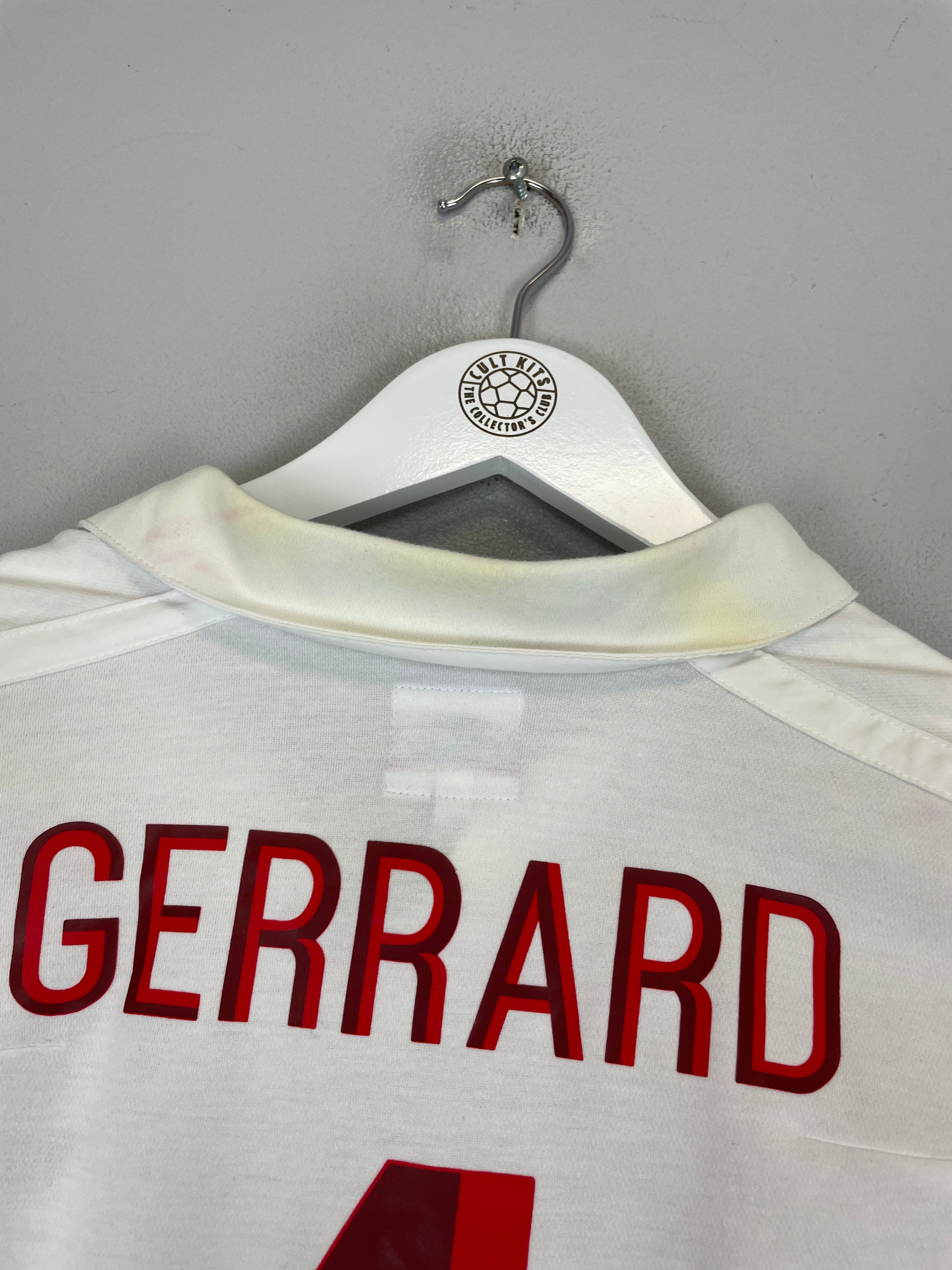 Shop 2010/11 ENGLAND GERRARD #4 HOME SHIRT (S) UMBRO, classic football shirts, vintage football shirts & retro soccer jerseys at Cult Kits