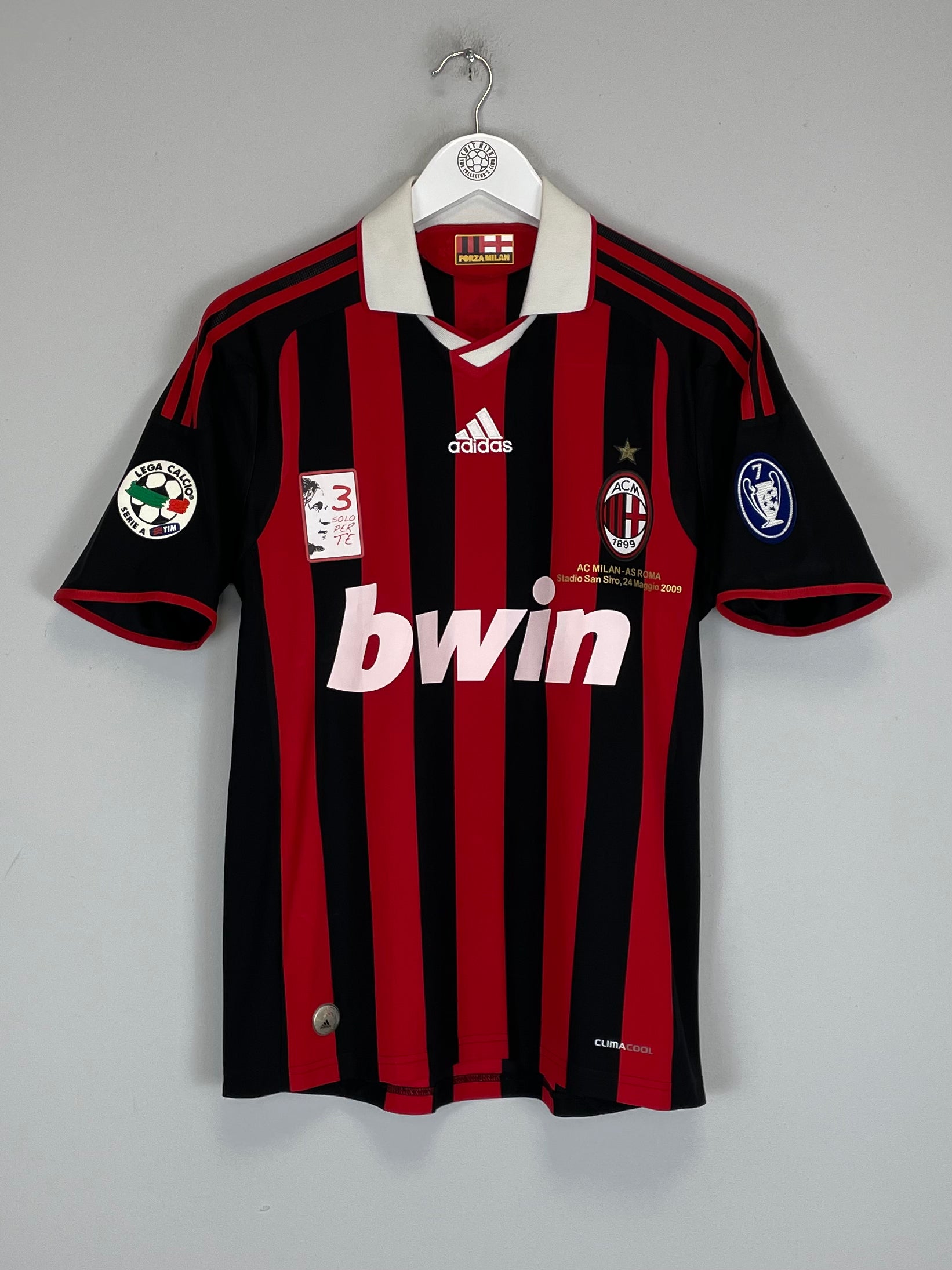 Shop 2009/10 AC MILAN MALDINI #3 *TRIBUTE* HOME SHIRT (S) ADIDAS, classic football shirts, vintage football shirts & retro soccer jerseys at Cult Kits