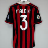 Shop 2009/10 AC MILAN MALDINI #3 *TRIBUTE* HOME SHIRT (S) ADIDAS, classic football shirts, vintage football shirts & retro soccer jerseys at Cult Kits