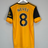 Shop 2020/21 WOLVES NEVES #8 HOME SHIRT (M) ADIDAS, classic football shirts, vintage football shirts & retro soccer jerseys at Cult Kits