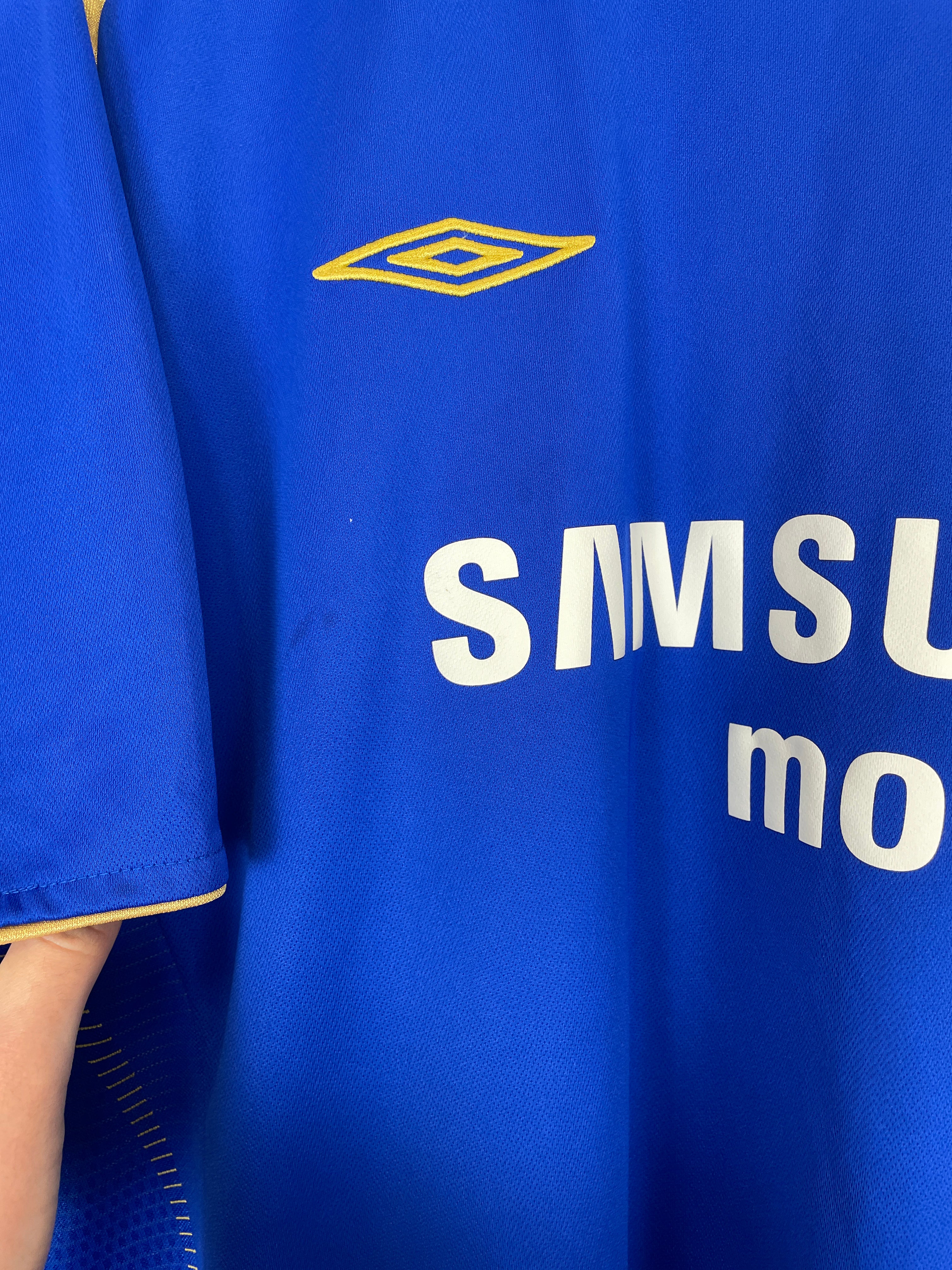 Shop 2005/06 CHELSEA DROGBA #15 *CENTENARY* HOME SHIRT (XXL) UMBRO, classic football shirts, vintage football shirts & retro soccer jerseys at Cult Kits