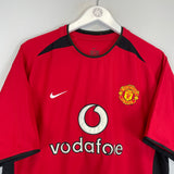 Shop 2002/04 MANCHESTER UNITED KEANE #16 HOME SHIRT (M) NIKE, classic football shirts, vintage football shirts & retro soccer jerseys at Cult Kits