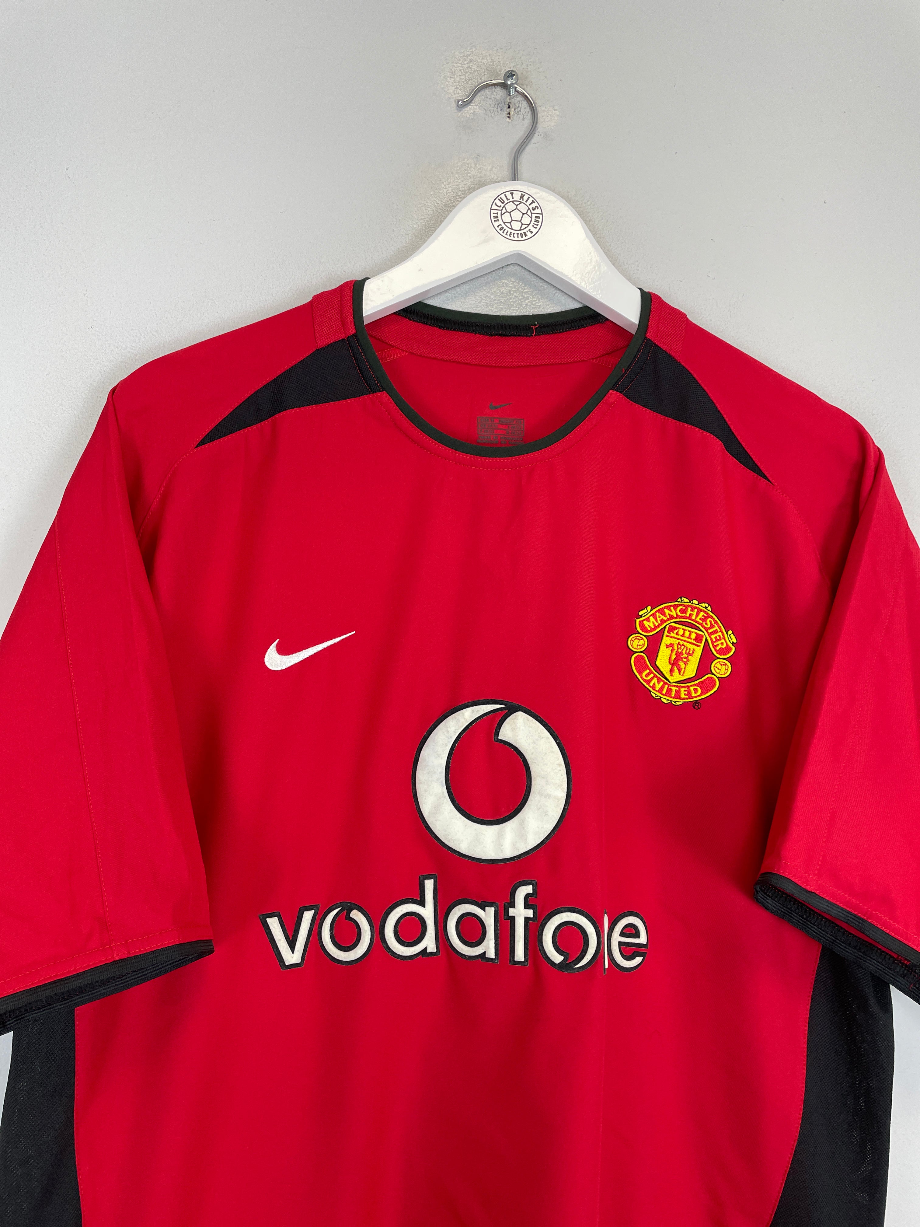 Shop 2002/04 MANCHESTER UNITED KEANE #16 HOME SHIRT (M) NIKE, classic football shirts, vintage football shirts & retro soccer jerseys at Cult Kits
