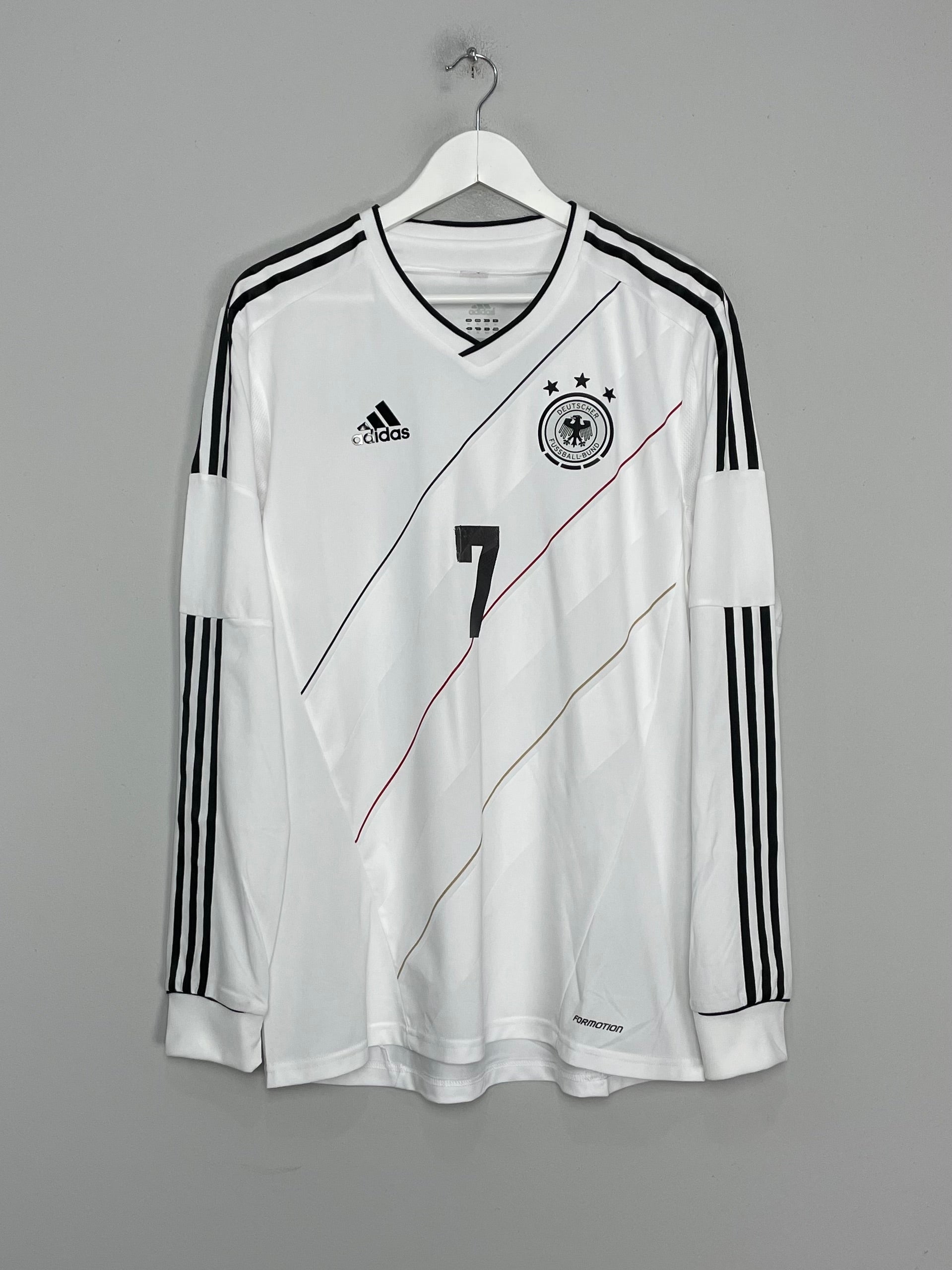 Shop 2012/13 GERMANY SCHWEINSTEIGER #7 *PLAYER ISSUE* L/S HOME SHIRT (XL) ADIDAS, classic football shirts, vintage football shirts & retro soccer jerseys at Cult Kits