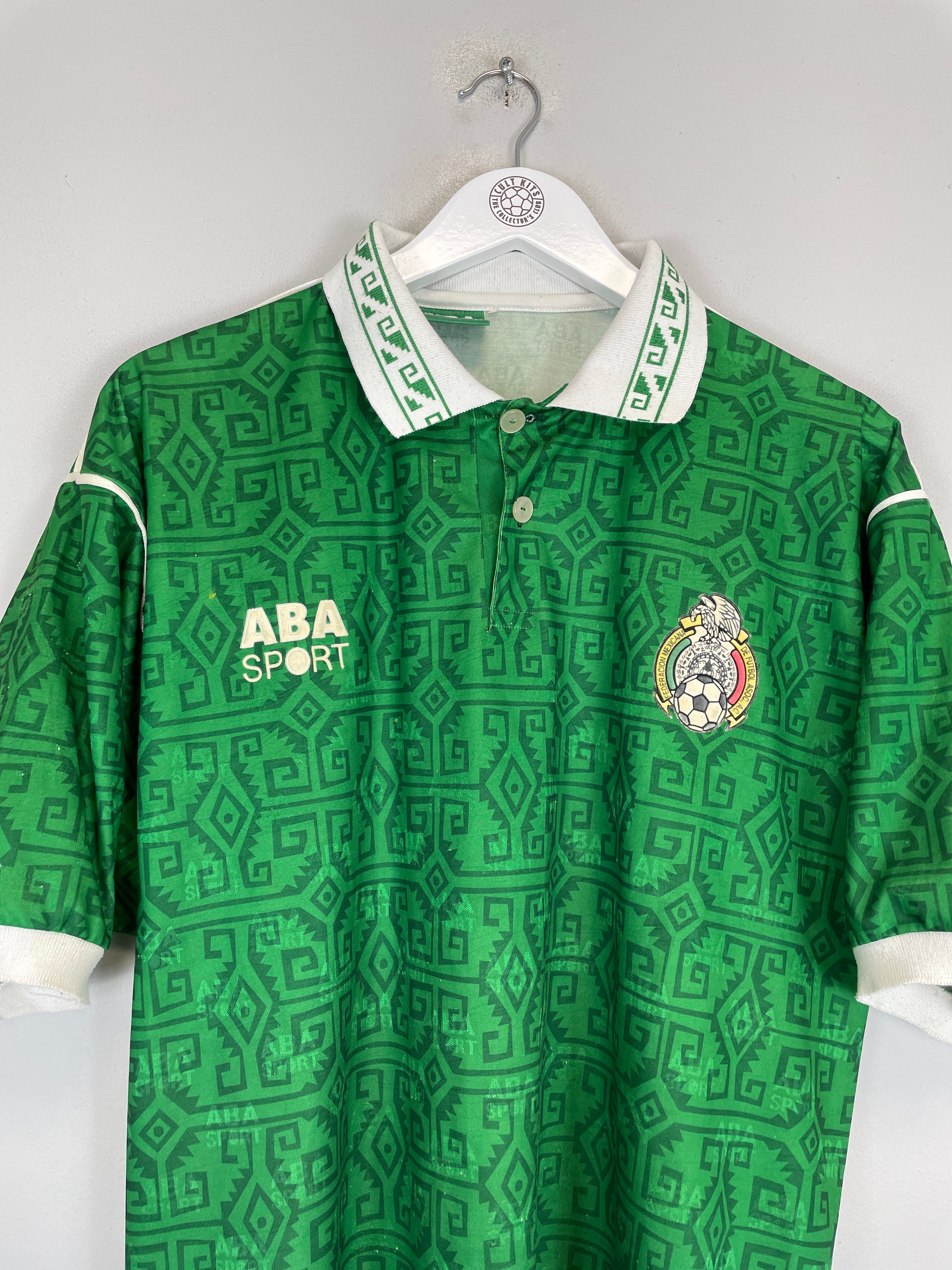 Shop 1995/96 MEXICO HOME SHIRT (L) ABA SPORT, classic football shirts, vintage football shirts & retro soccer jerseys at Cult Kits