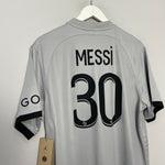 Shop 2022/23 PSG Messi #30 *BNWT* Away Shirt (XL) Jordan, classic football shirts, vintage football shirts & retro soccer jerseys at Cult Kits
