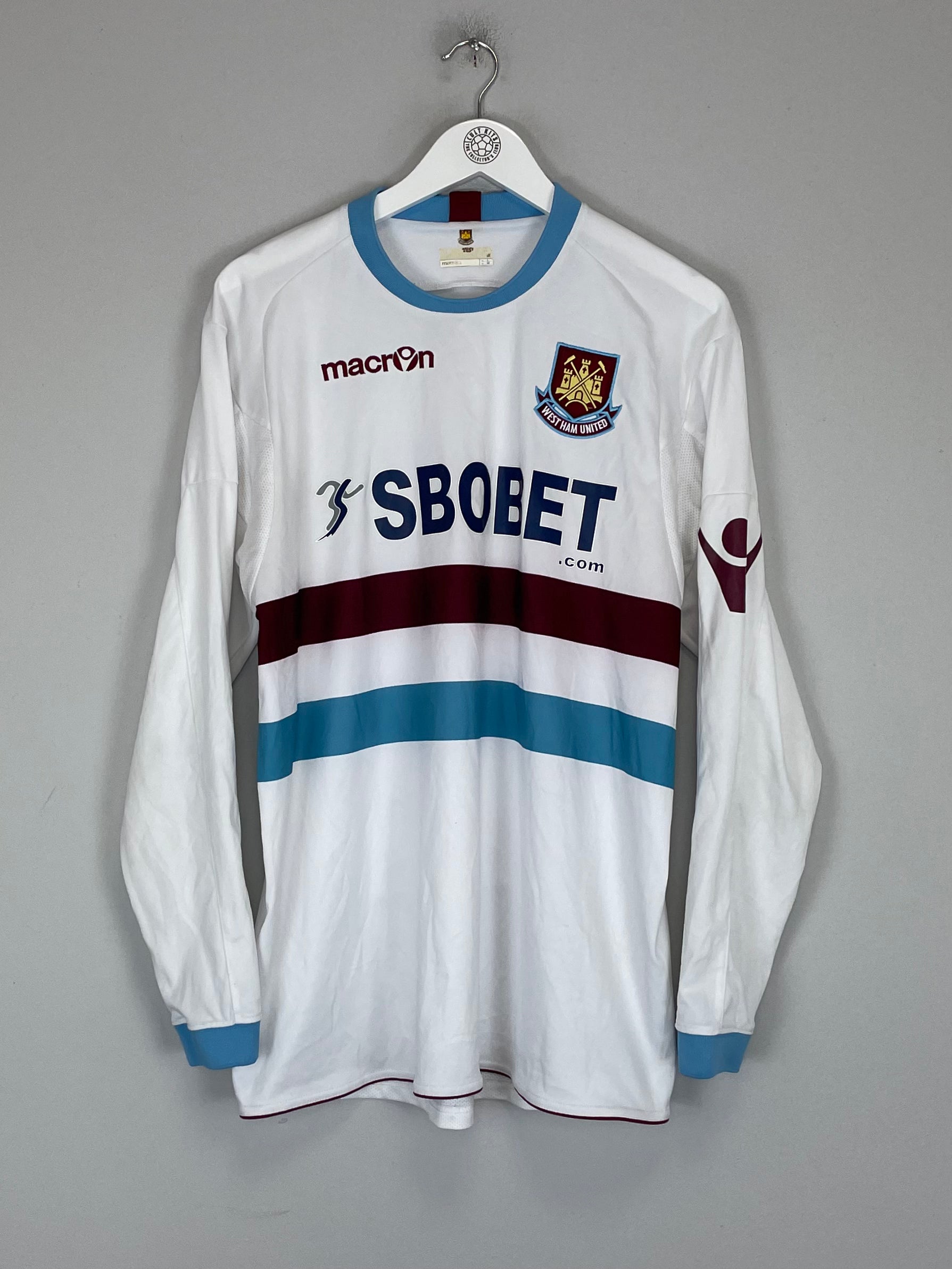 Shop 2010/11 WEST HAM L/S AWAY SHIRT (M) MACRON, classic football shirts, vintage football shirts & retro soccer jerseys at Cult Kits