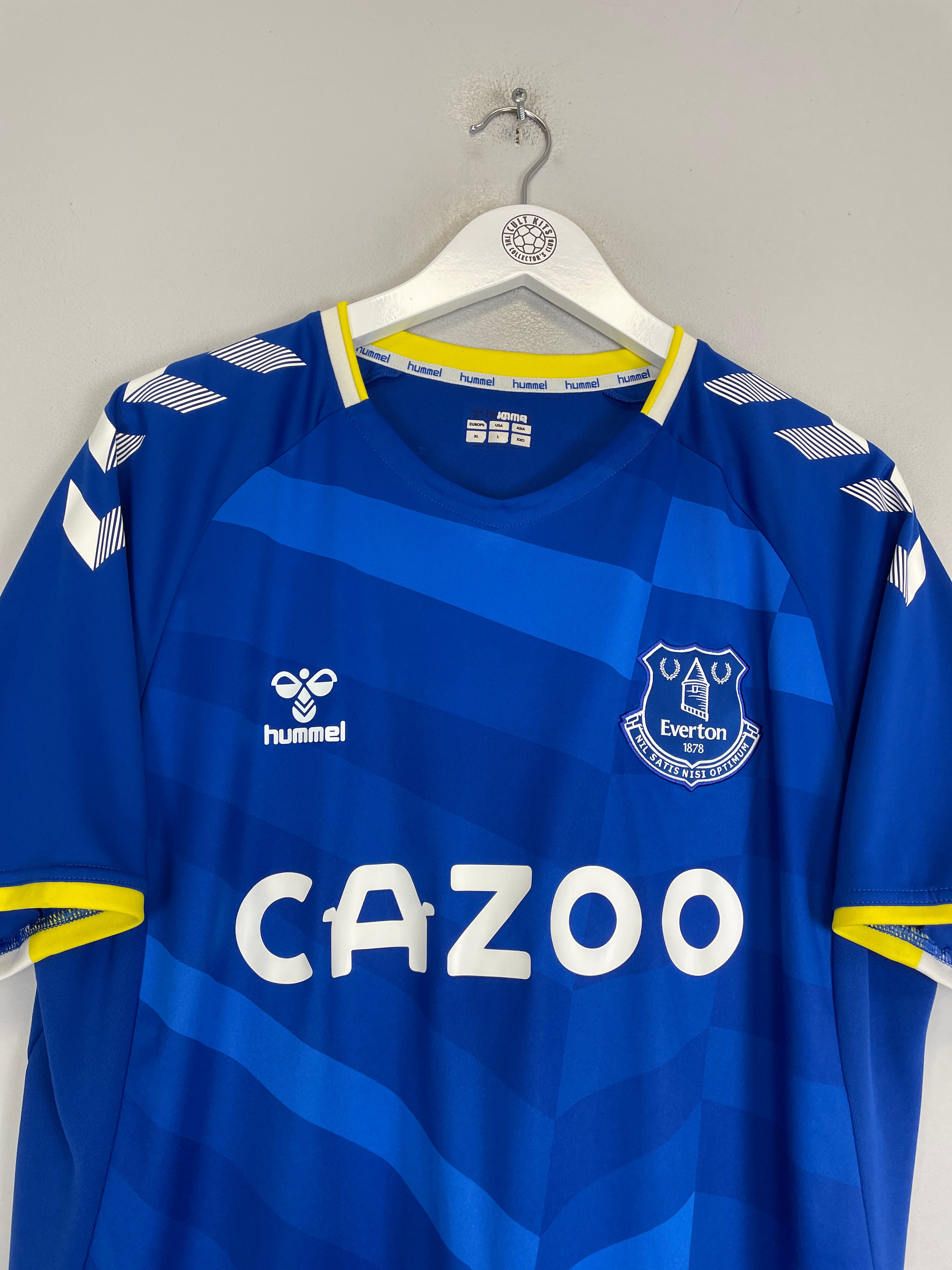 Shop 2021/22 EVERTON DOUCOURE #16 HOME SHIRT (L) HUMMEL, classic football shirts, vintage football shirts & retro soccer jerseys at Cult Kits