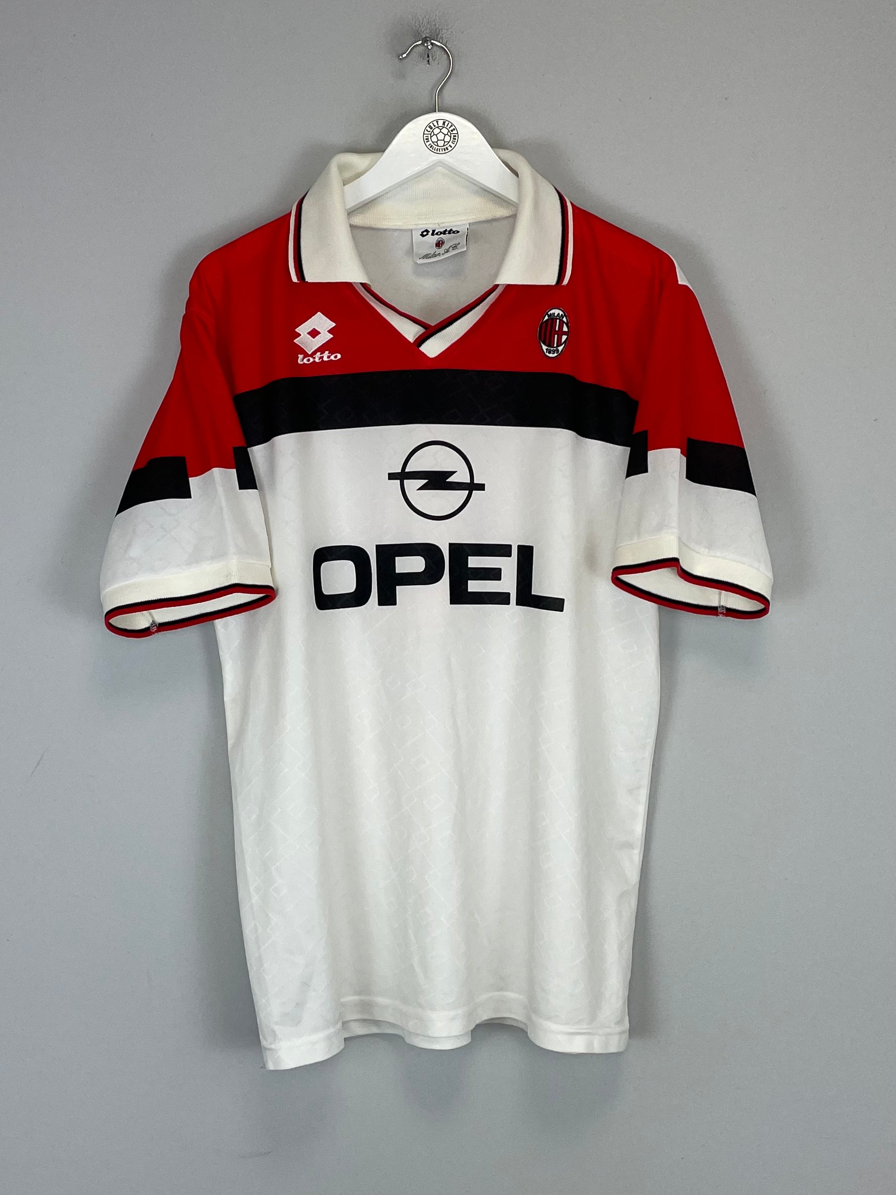Shop 1994/95 AC MILAN #16 *PLAYER ISSUE* AWAY SHIRT (L) LOTTO, classic football shirts, vintage football shirts & retro soccer jerseys at Cult Kits