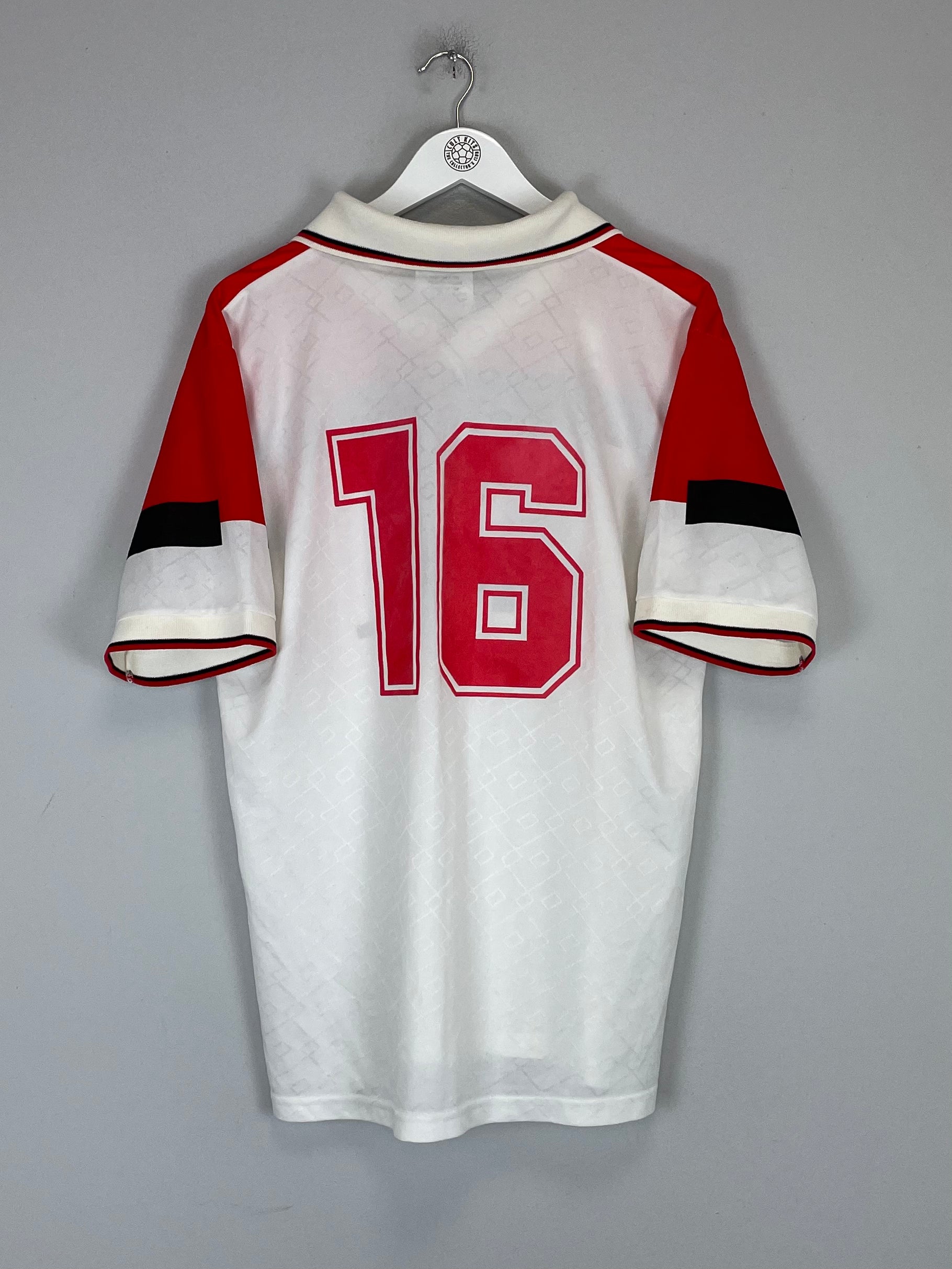 Shop 1994/95 AC MILAN #16 *PLAYER ISSUE* AWAY SHIRT (L) LOTTO, classic football shirts, vintage football shirts & retro soccer jerseys at Cult Kits