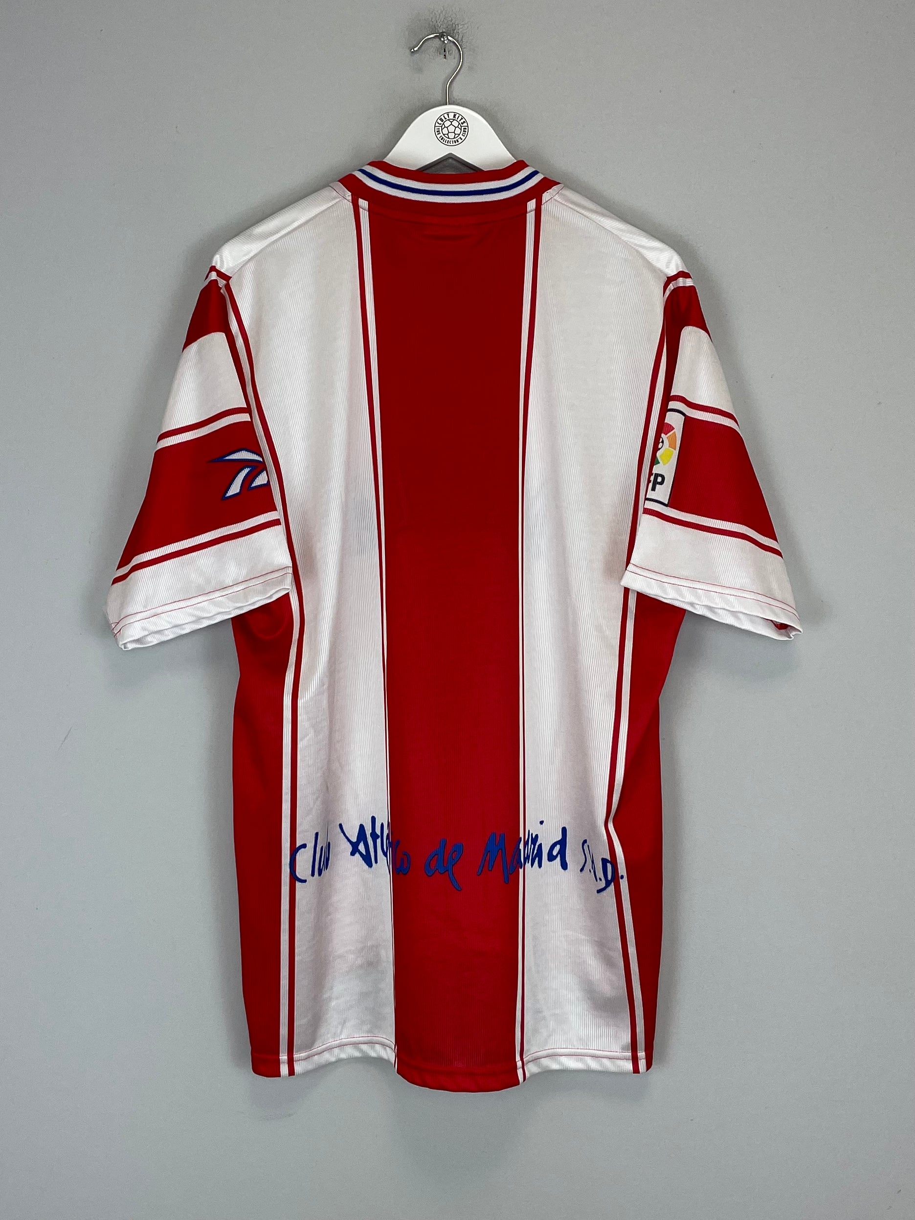 Shop 1999/00 ATLETICO MADRID HOME SHIRT (XL) REEBOK, classic football shirts, vintage football shirts & retro soccer jerseys at Cult Kits