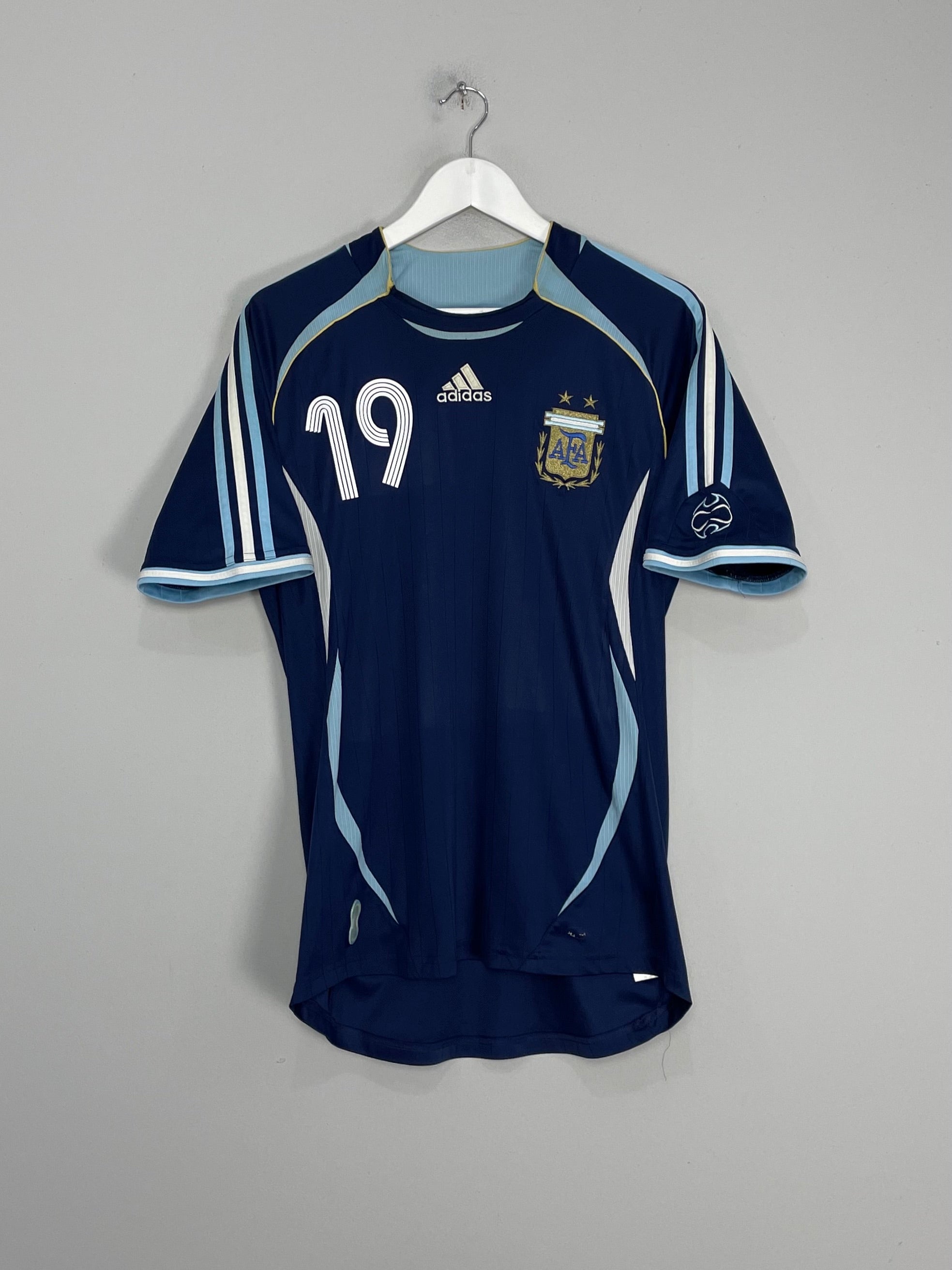 Shop 2006/07 ARGENTINA MESSI #19 AWAY SHIRT (M) ADIDAS, classic football shirts, vintage football shirts & retro soccer jerseys at Cult Kits
