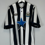 Shop 1993/95 NEWCASTLE UNITED HOME SHIRT (L) ASICS, classic football shirts, vintage football shirts & retro soccer jerseys at Cult Kits