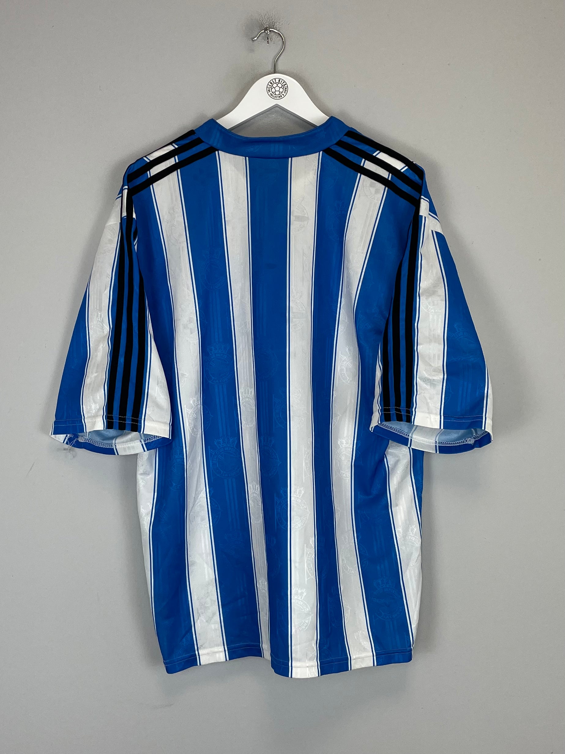 Shop 1997/98 DEPORTIVO LA CORUNA HOME SHIRT (XL) ADIDAS, classic football shirts, vintage football shirts & retro soccer jerseys at Cult Kits