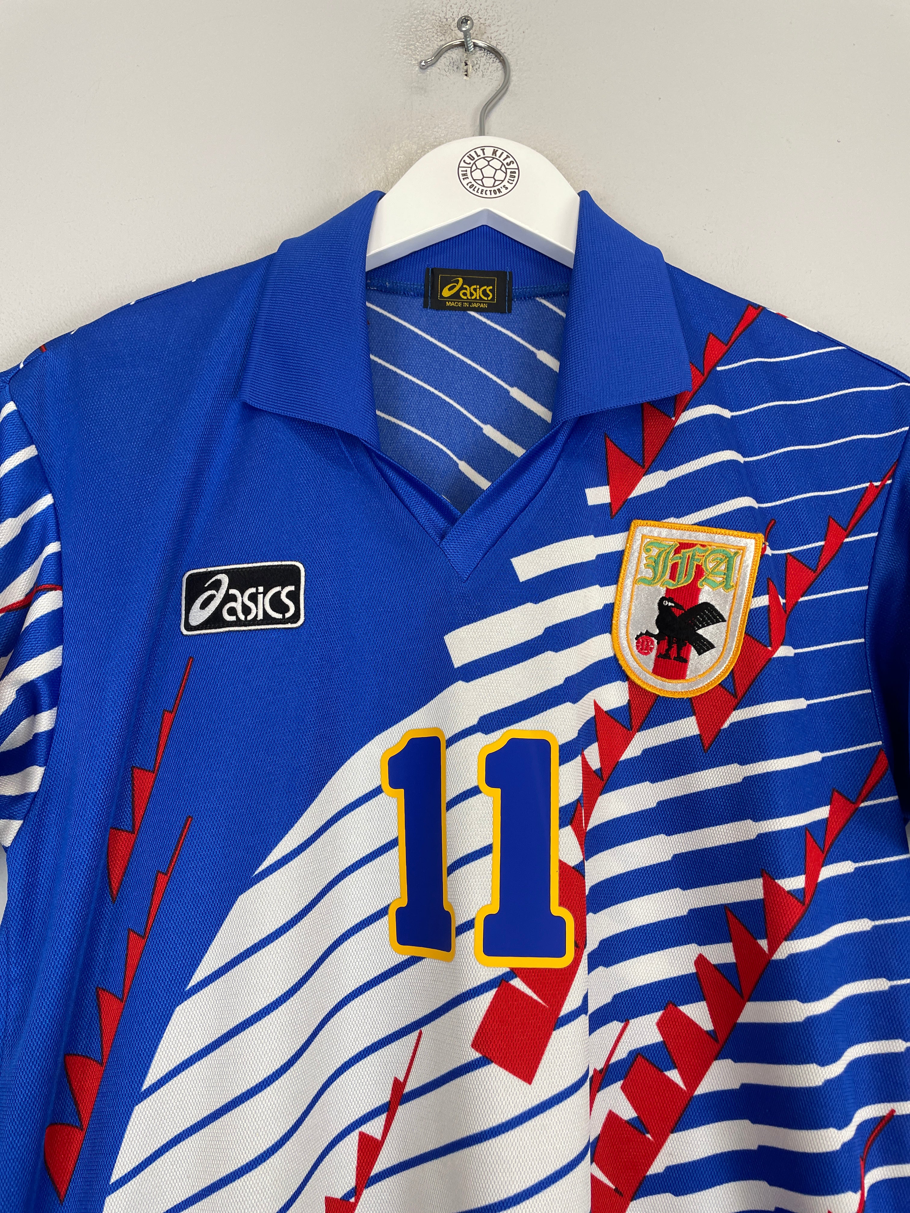 Shop 1994 JAPAN KAZU #11 HOME SHIRT (M) ASICS, classic football shirts, vintage football shirts & retro soccer jerseys at Cult Kits