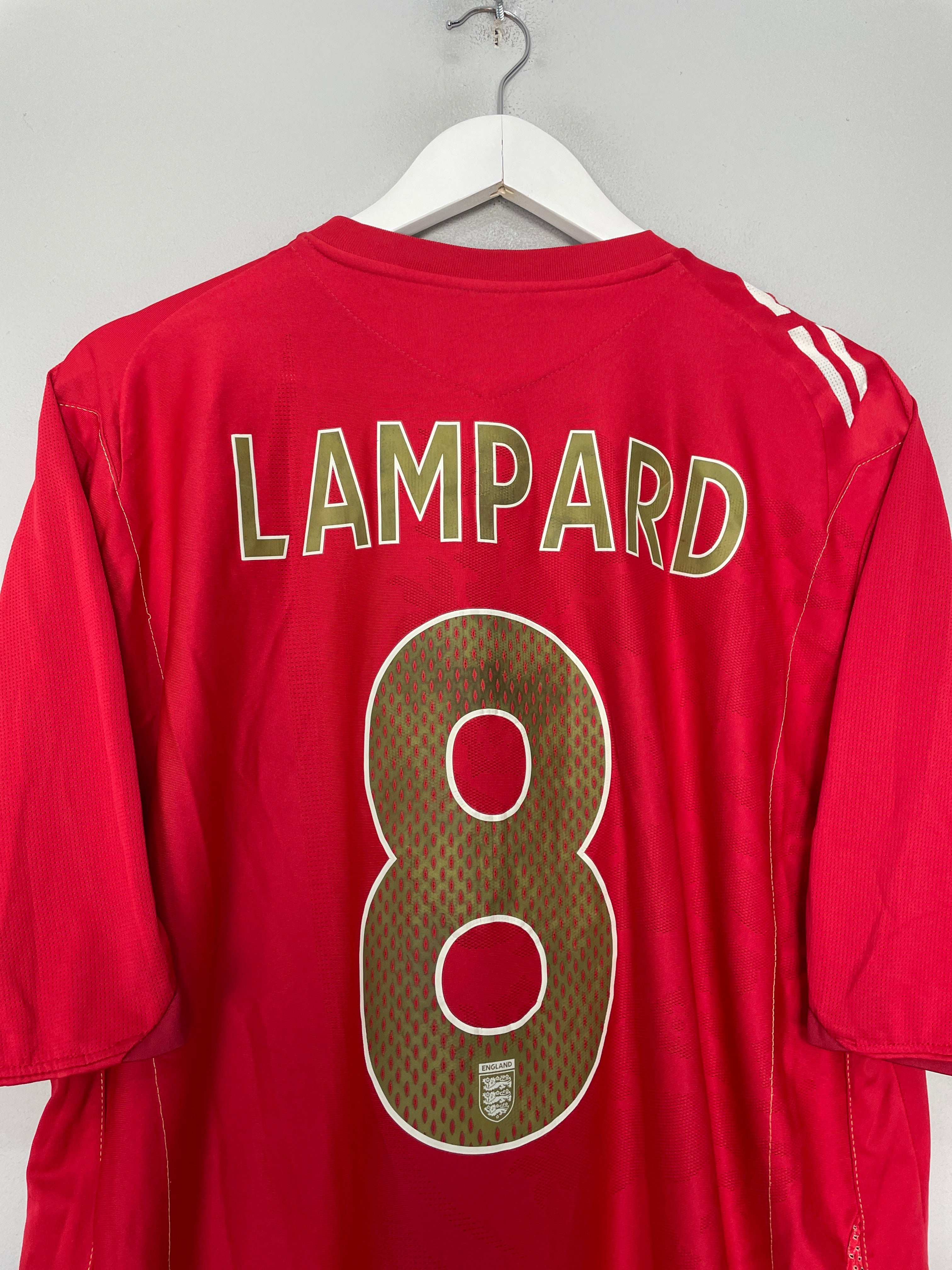 Shop 2006/08 ENGLAND LAMPARD #8 AWAY SHIRT (XXL) UMBRO, classic football shirts, vintage football shirts & retro soccer jerseys at Cult Kits