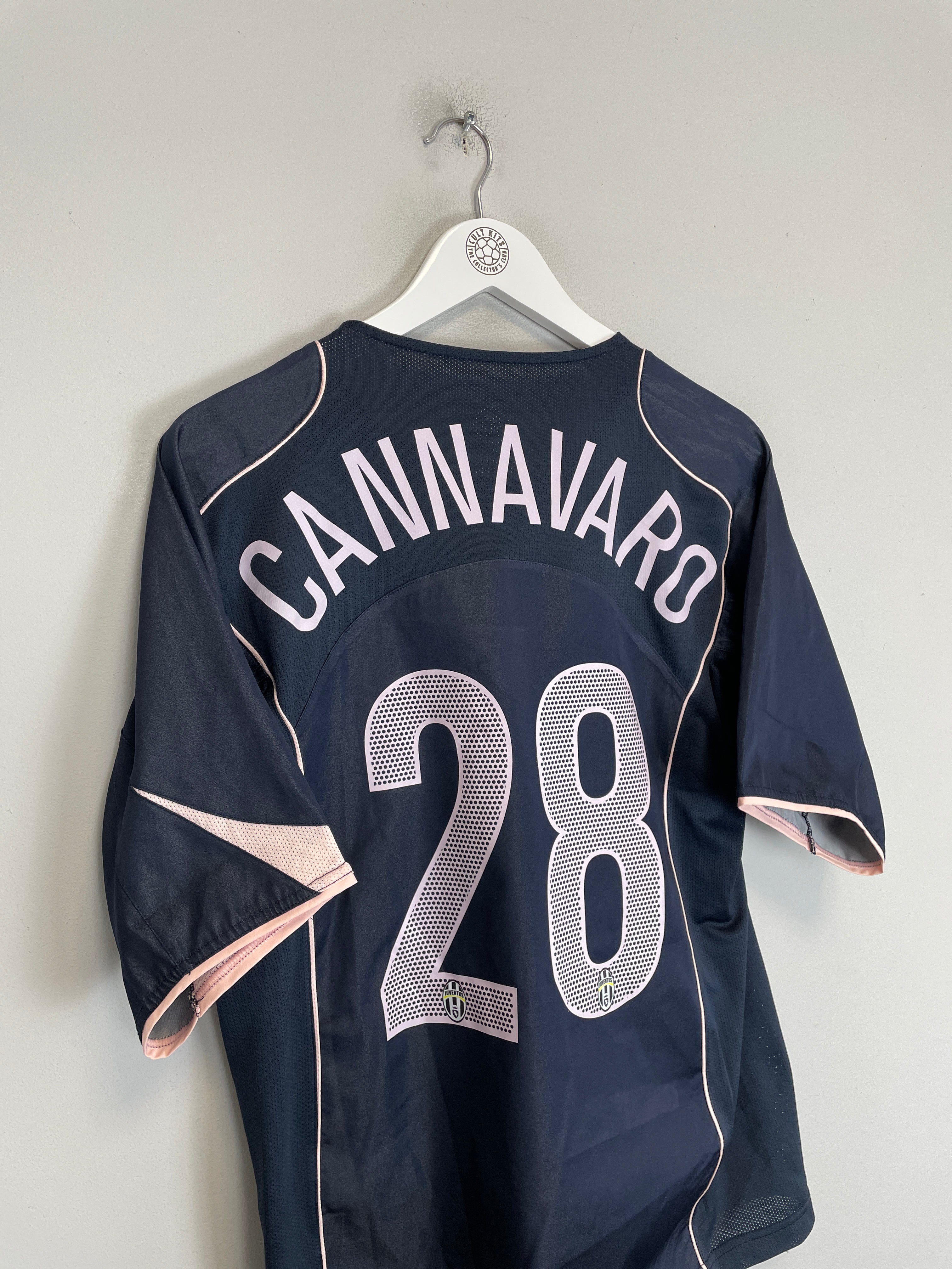 Shop 2004/05 JUVENTUS CANNAVARO #28 AWAY SHIRT (M) NIKE, classic football shirts, vintage football shirts & retro soccer jerseys at Cult Kits