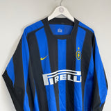 Shop 2003/04 INTER MILAN VIERI #32 L/S HOME SHIRT (XXL) NIKE, classic football shirts, vintage football shirts & retro soccer jerseys at Cult Kits