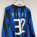 Shop 2003/04 INTER MILAN VIERI #32 L/S HOME SHIRT (XXL) NIKE, classic football shirts, vintage football shirts & retro soccer jerseys at Cult Kits
