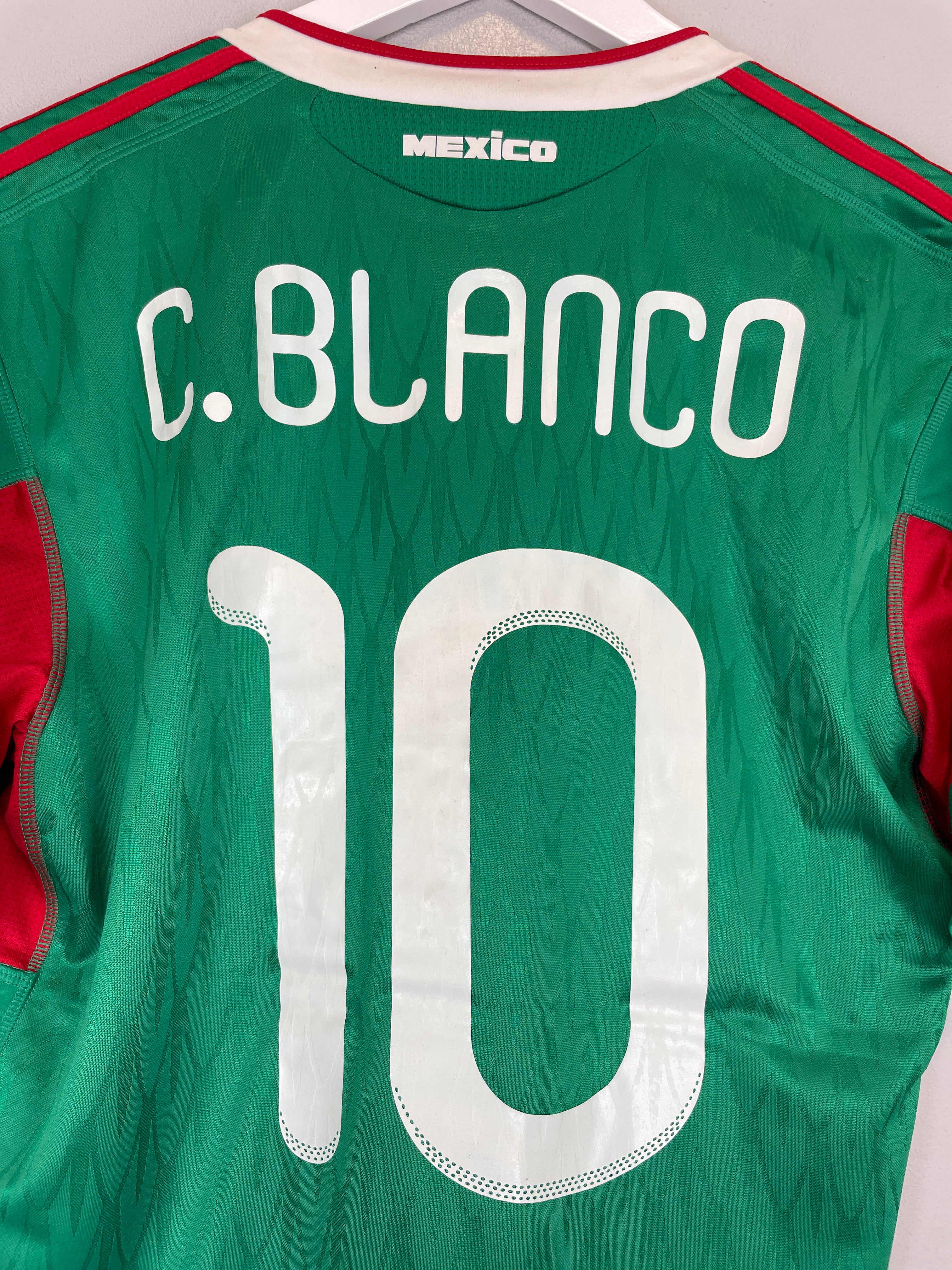 Shop 2010/11 MEXICO C.BLANCO #10 HOME SHIRT (M) ADIDAS, classic football shirts, vintage football shirts & retro soccer jerseys at Cult Kits