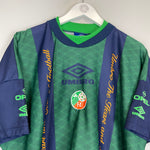Shop 1995 IRELAND TRAINING SHIRT (XL) UMBRO, classic football shirts, vintage football shirts & retro soccer jerseys at Cult Kits