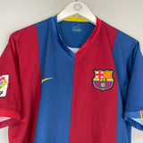 Shop 2006/07 BARCELONA RONALDINHO #10 HOME SHIRT (L) NIKE, classic football shirts, vintage football shirts & retro soccer jerseys at Cult Kits