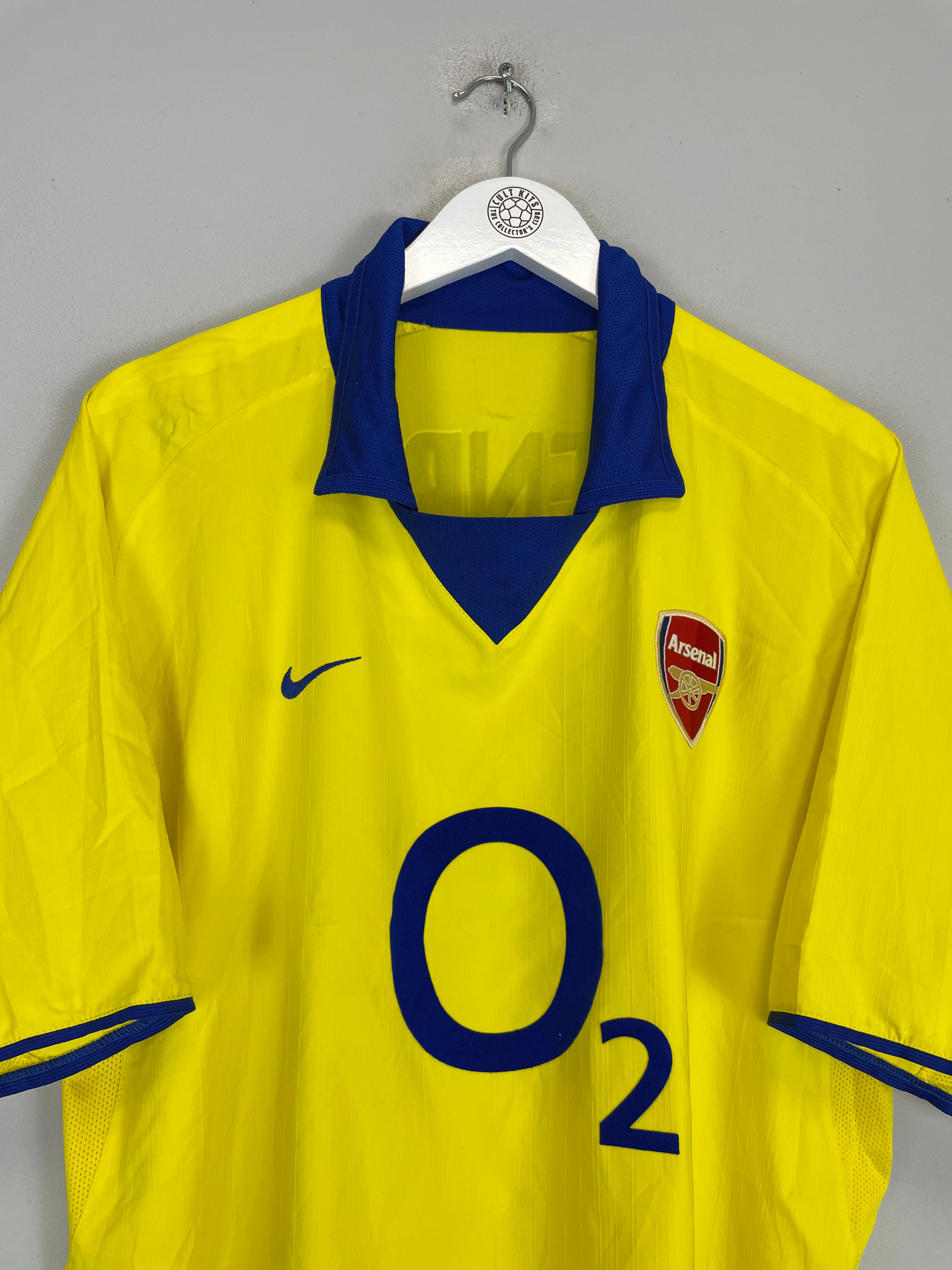 Shop 2003/04 ARSENAL HENRY #14 AWAY SHIRT (XL) NIKE, classic football shirts, vintage football shirts & retro soccer jerseys at Cult Kits