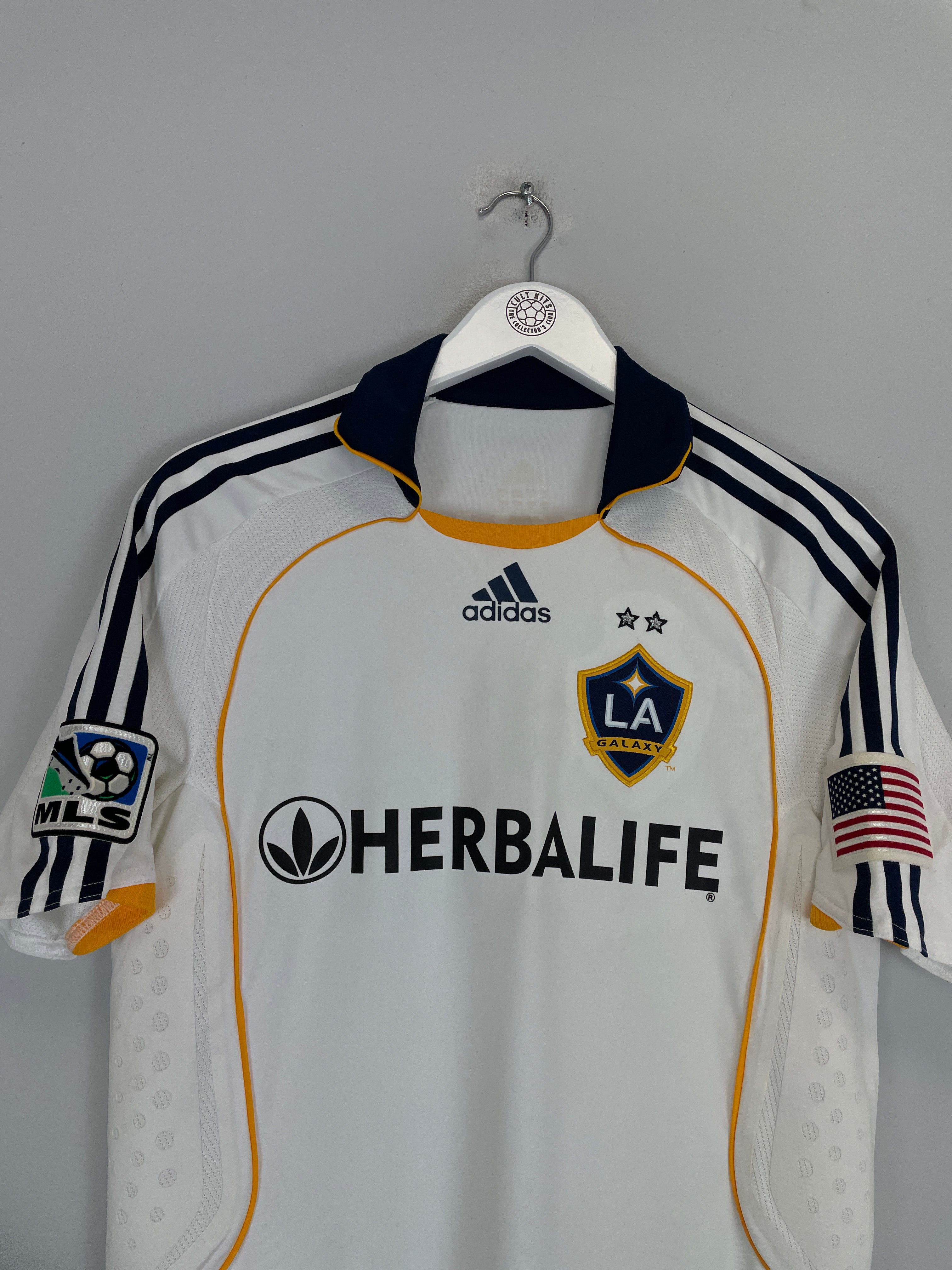 Shop 2008/09 LA GALAXY BECKHAM #23 *PLAYER ISSUE* HOME SHIRT (S) ADIDAS, classic football shirts, vintage football shirts & retro soccer jerseys at Cult Kits