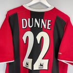 Shop 2003/04 MANCHESTER CITY DUNNE #22 AWAY SHIRT (XL) REEBOK, classic football shirts, vintage football shirts & retro soccer jerseys at Cult Kits