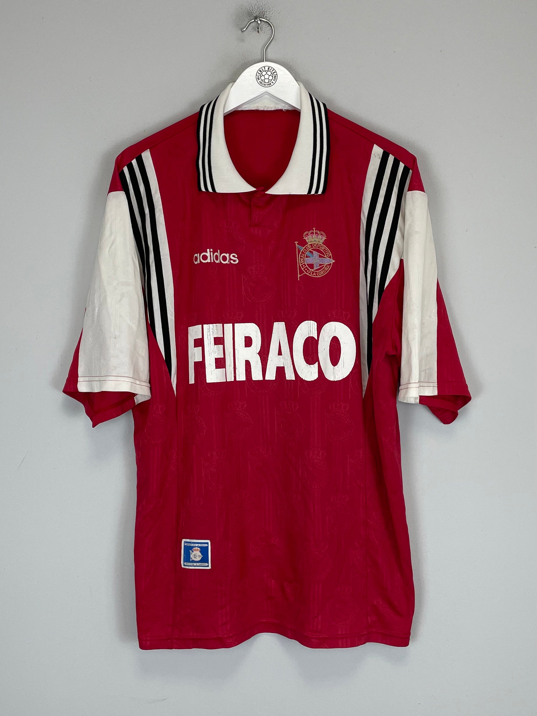 Shop 1997/98 DEPORTIVO LA CORUNA AWAY SHIRT (XL) ADIDAS, classic football shirts, vintage football shirts & retro soccer jerseys at Cult Kits