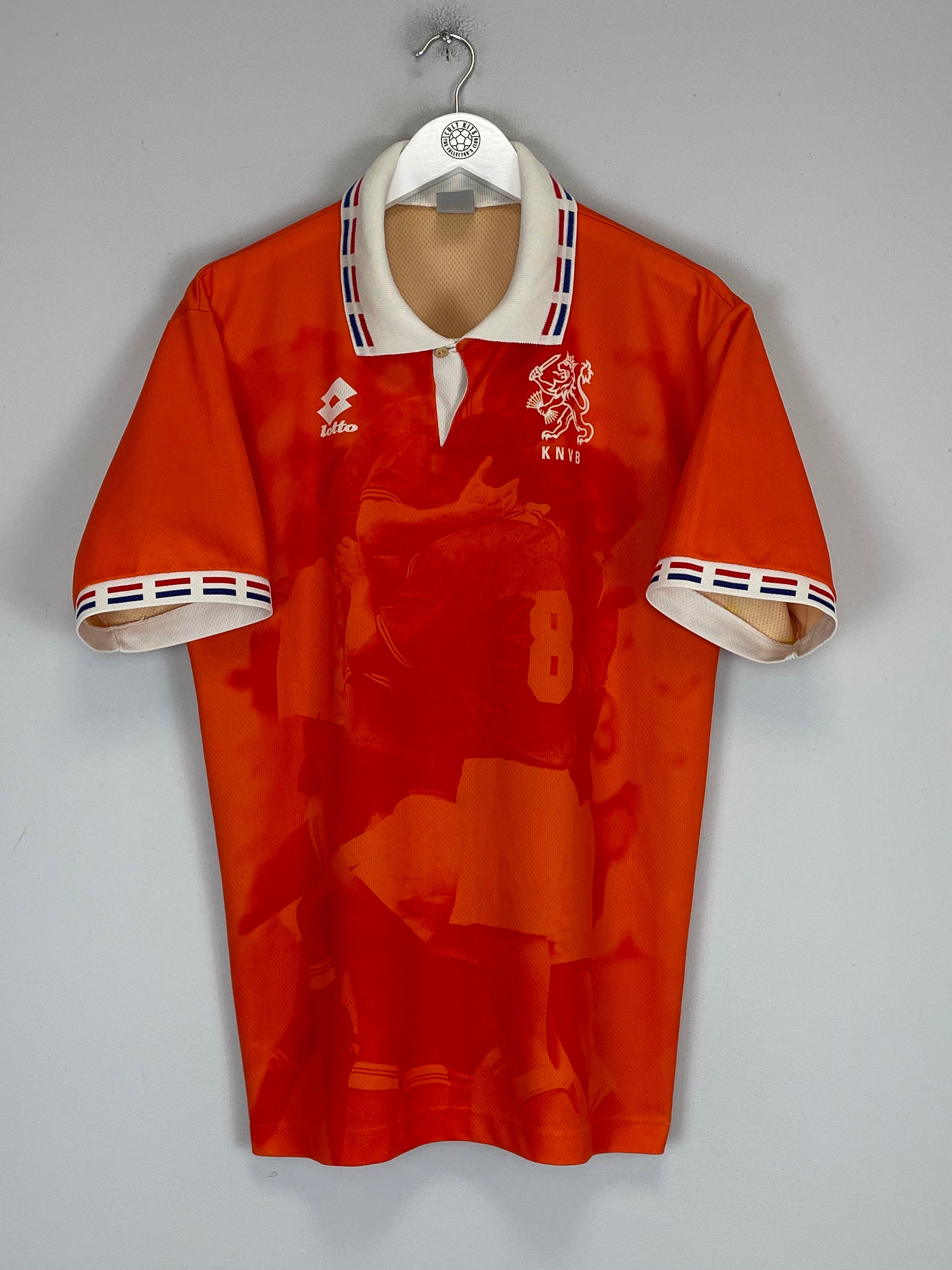 Shop 1996 NETHERLANDS HOME SHIRT (L) LOTTO, classic football shirts, vintage football shirts & retro soccer jerseys at Cult Kits
