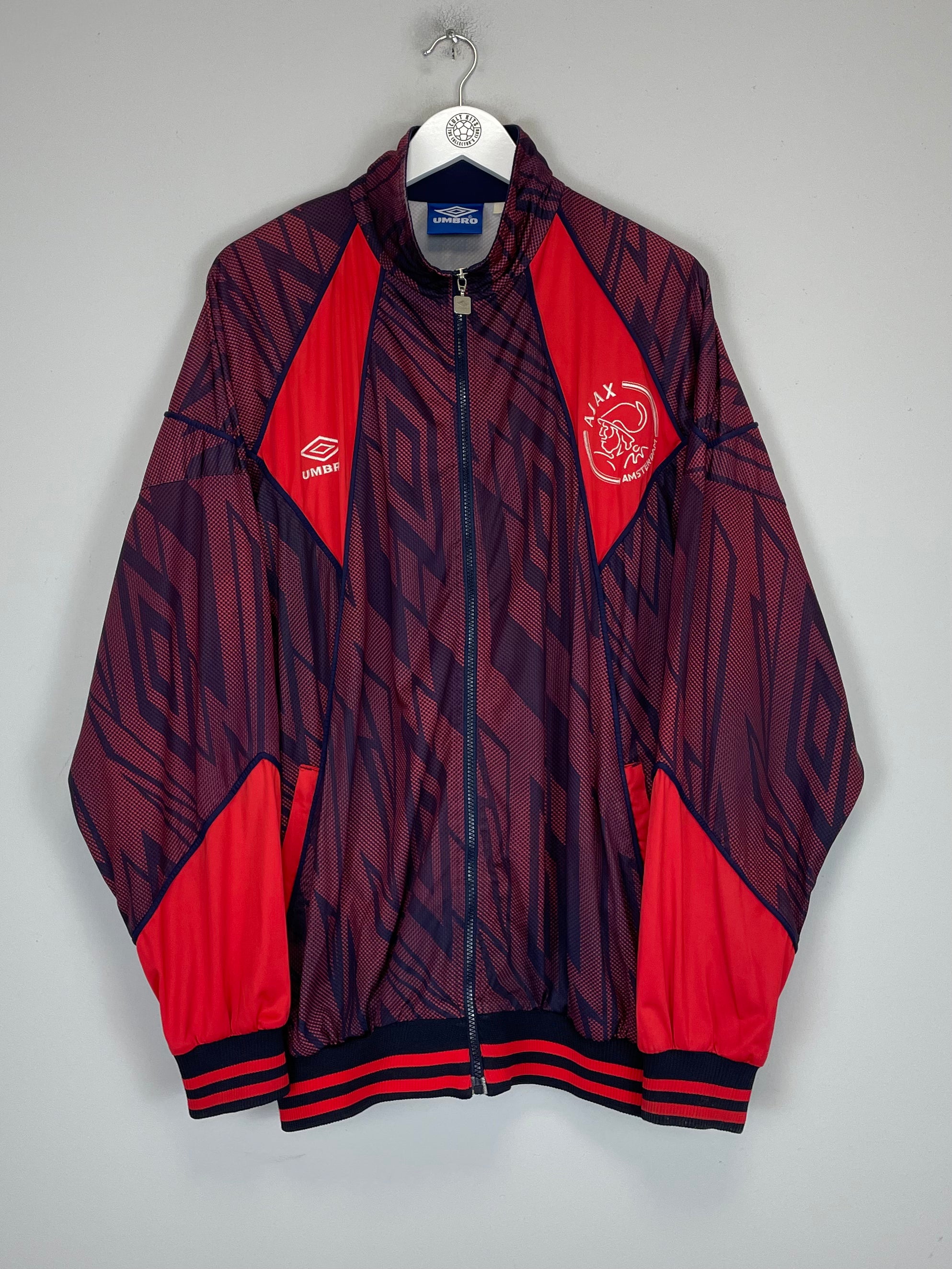 Shop 1994/95 AJAX TRACK JACKET (XXL) UMBRO, classic football shirts, vintage football shirts & retro soccer jerseys at Cult Kits