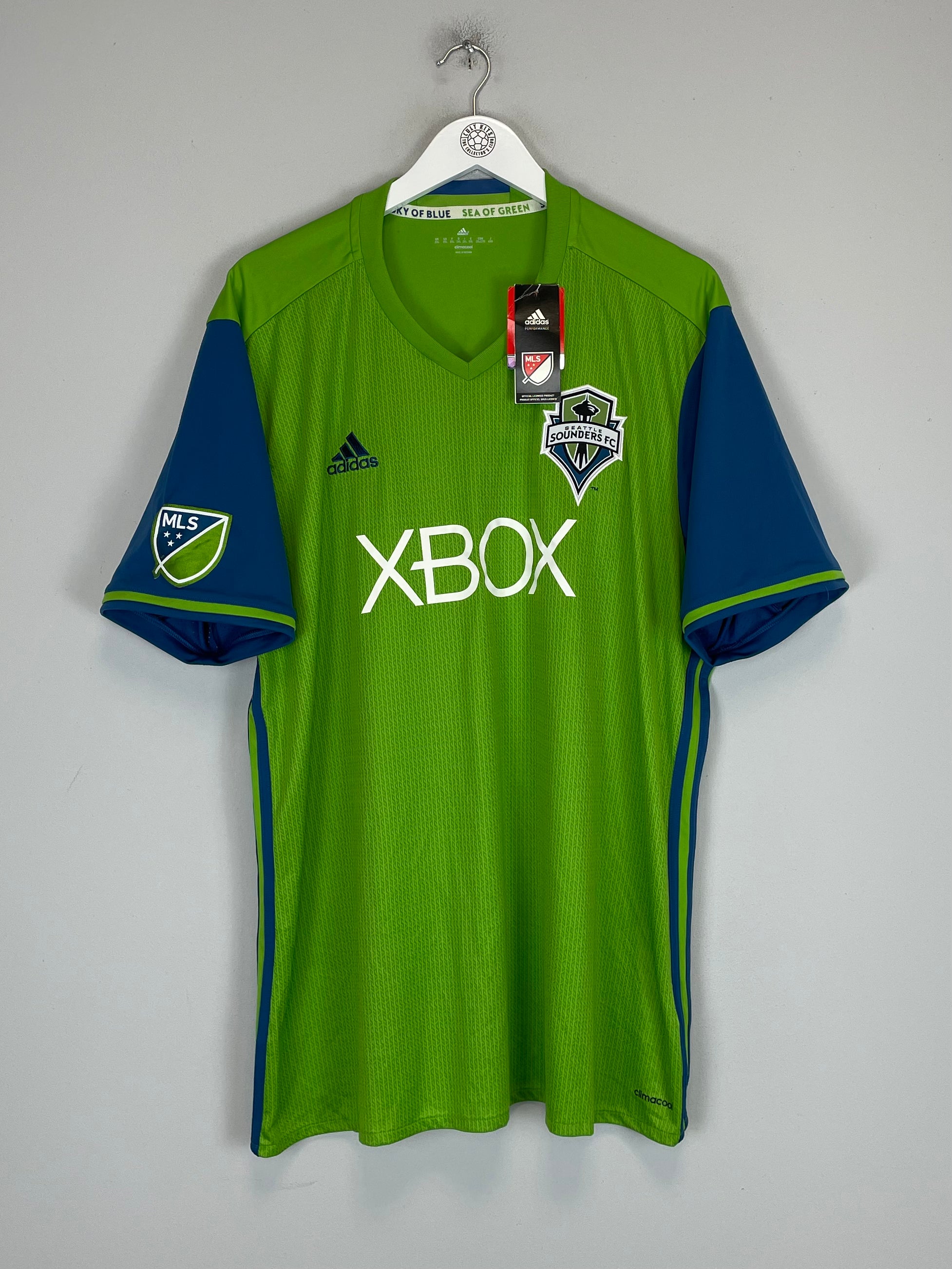 Shop 2016/17 SEATTLE SOUNDERS *BNWT* HOME SHIRT (XXL) ADIDAS, classic football shirts, vintage football shirts & retro soccer jerseys at Cult Kits