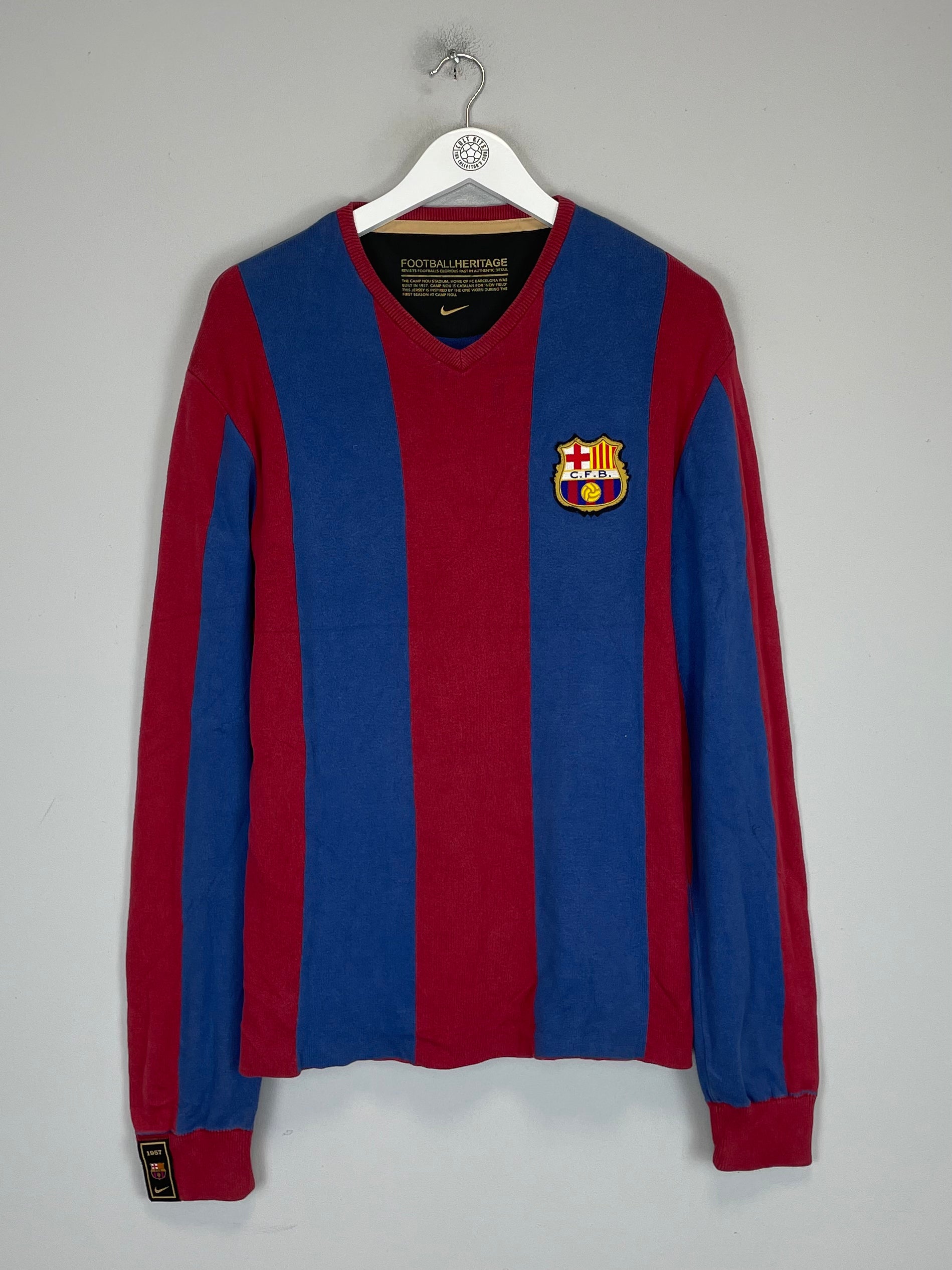 Shop 2007/08 BARCELONA HERITAGE JUMPER (M) NIKE, classic football shirts, vintage football shirts & retro soccer jerseys at Cult Kits