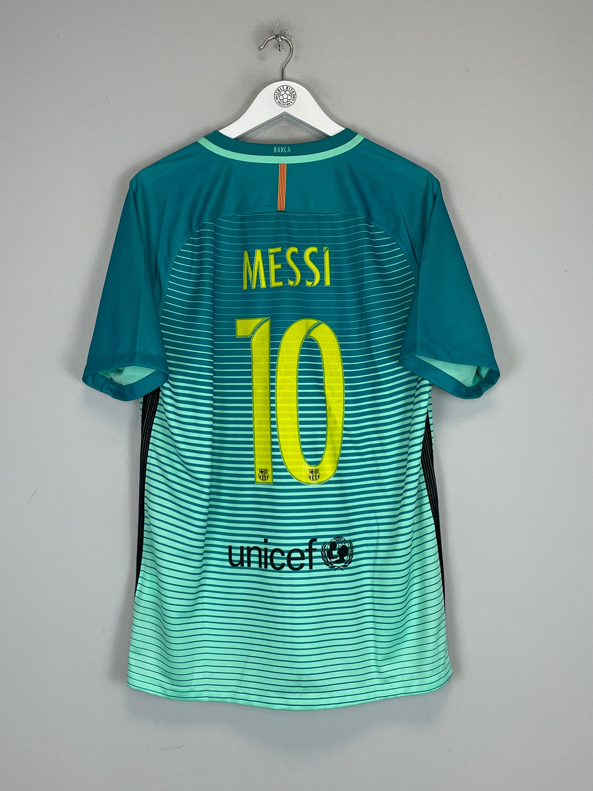 Shop 2016/17 BARCELONA MESSI #10 THIRD SHIRT (L) NIKE, classic football shirts, vintage football shirts & retro soccer jerseys at Cult Kits
