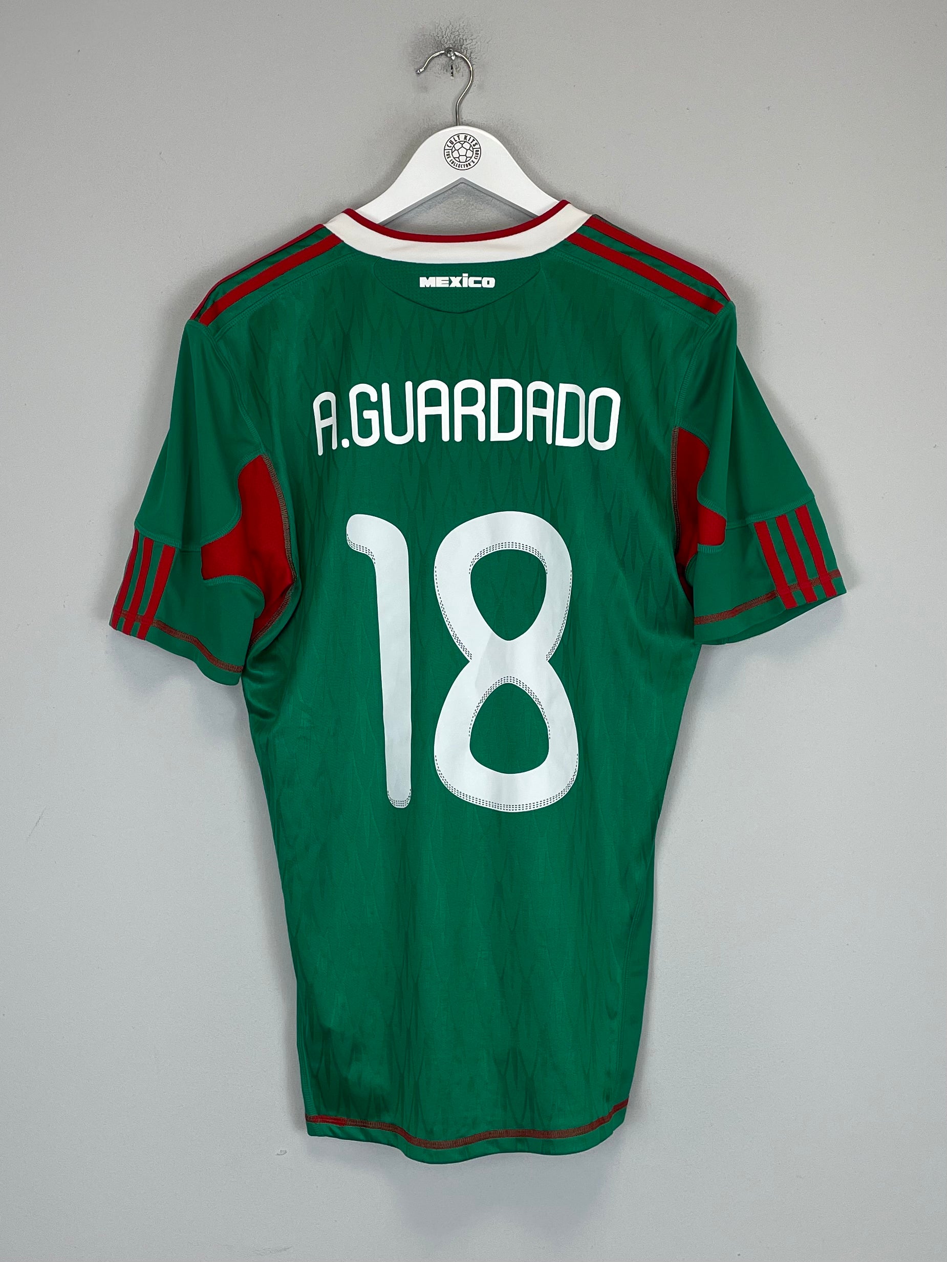 Shop 2010 MEXICO A.GUARDADO #18 HOME SHIRT (M) ADIDAS, classic football shirts, vintage football shirts & retro soccer jerseys at Cult Kits