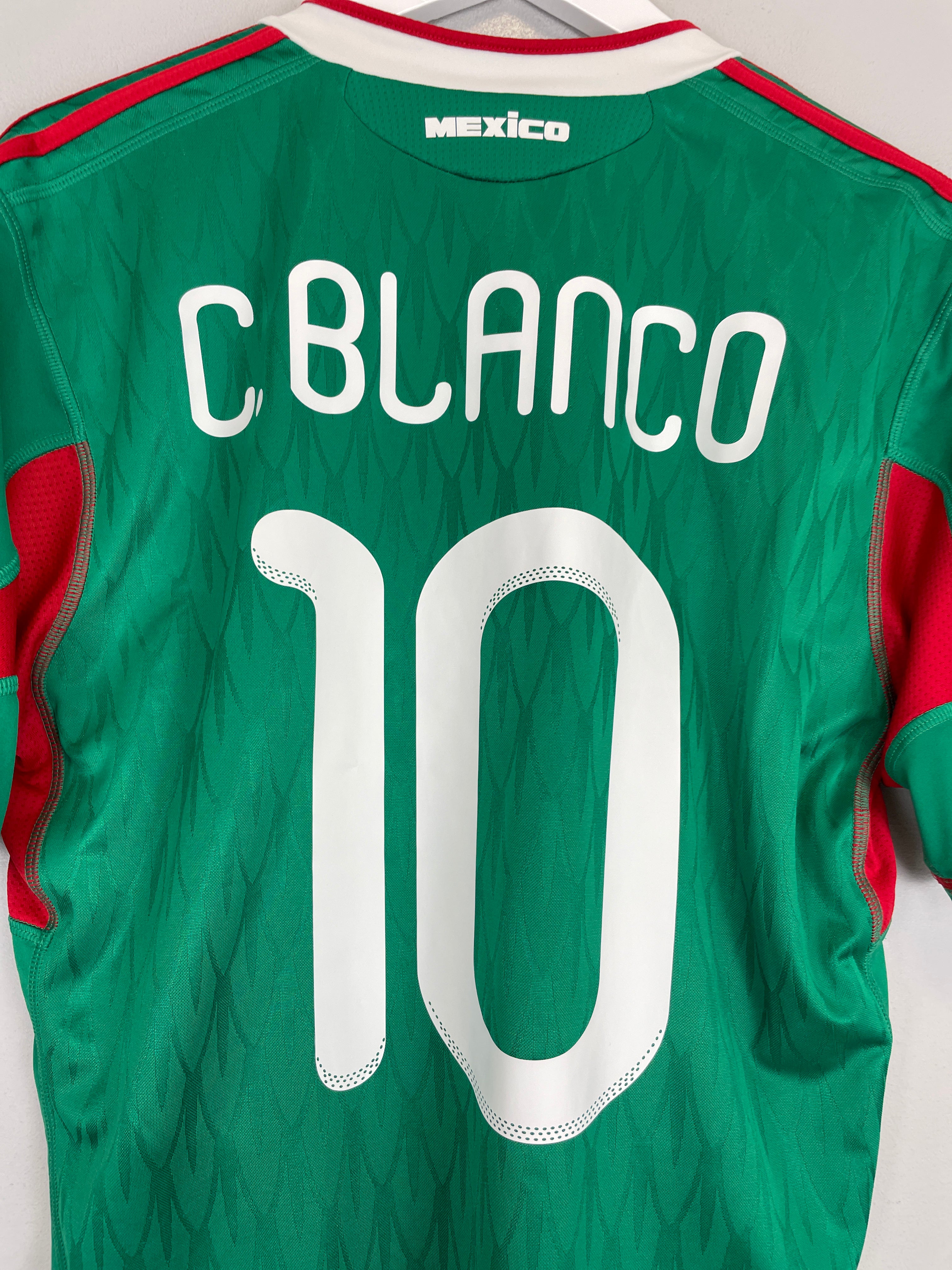 Shop 2010/11 MEXICO C.BLANCO #10 HOME SHIRT (M) ADIDAS, classic football shirts, vintage football shirts & retro soccer jerseys at Cult Kits