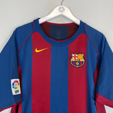Shop 2004/05 BARCELONA RONALDINHO #10 HOME SHIRT (XL) NIKE, classic football shirts, vintage football shirts & retro soccer jerseys at Cult Kits