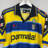 Shop 1999/00 PARMA HOME SHIRT (L) CHAMPION, classic football shirts, vintage football shirts & retro soccer jerseys at Cult Kits