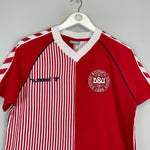 Shop 2023 DENMARK 86' HOME SHIRT T-SHIRT (S) HUMMEL, classic football shirts, vintage football shirts & retro soccer jerseys at Cult Kits