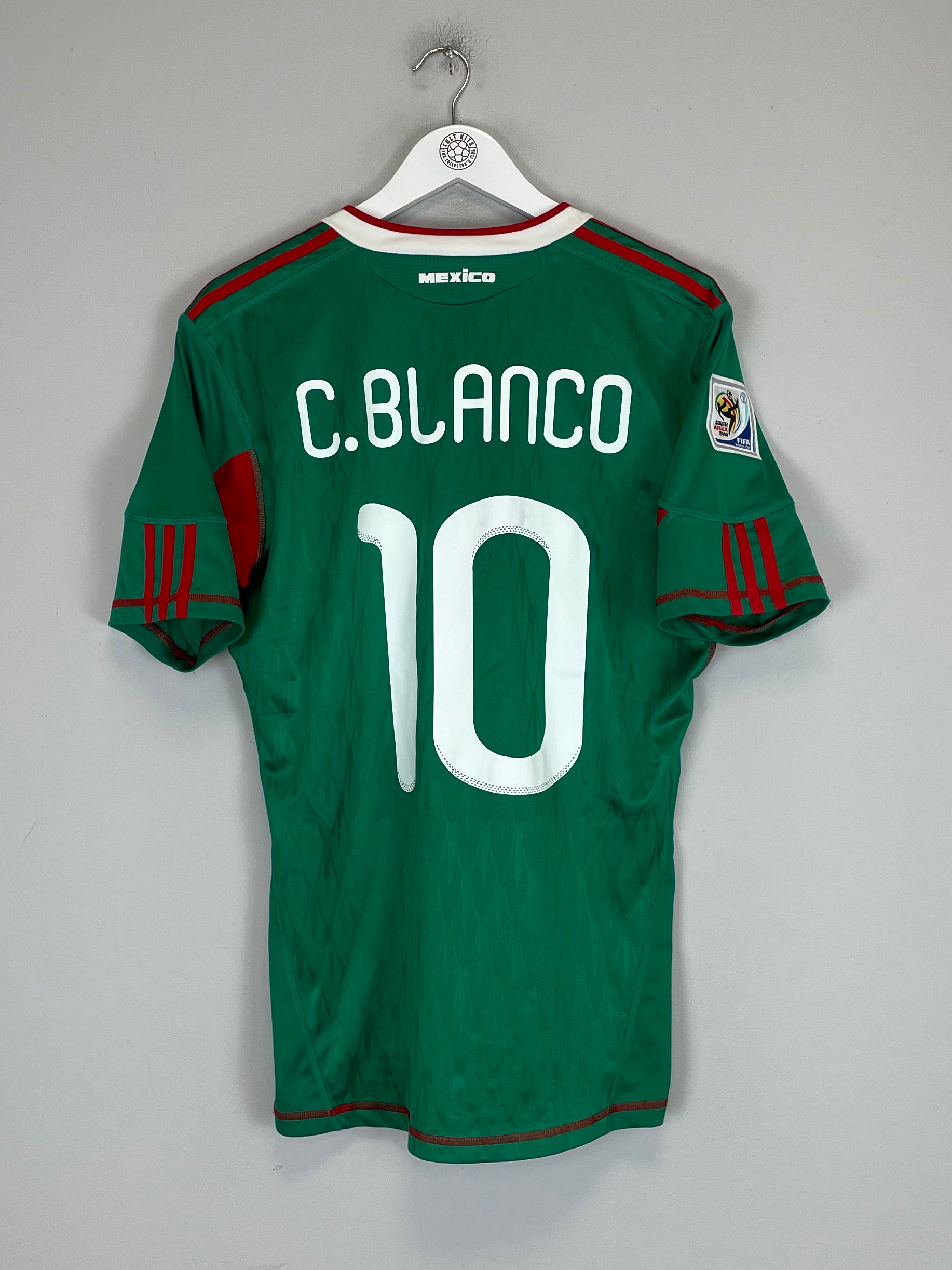 Shop 2010 MEXICO C.BLANCO #10 HOME SHIRT (M) ADIDAS, classic football shirts, vintage football shirts & retro soccer jerseys at Cult Kits