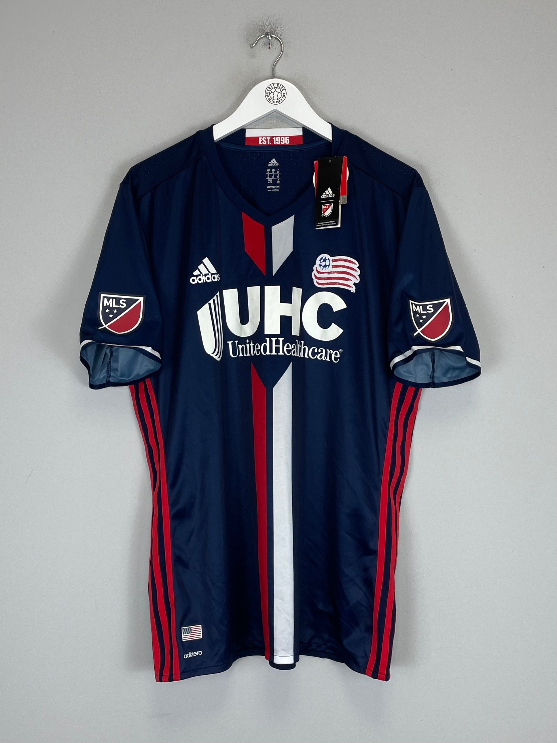 Shop 2016/17 NEW ENGLAND REVOLUTION *BNWT* HOME SHIRT (XL) ADIDAS, classic football shirts, vintage football shirts & retro soccer jerseys at Cult Kits