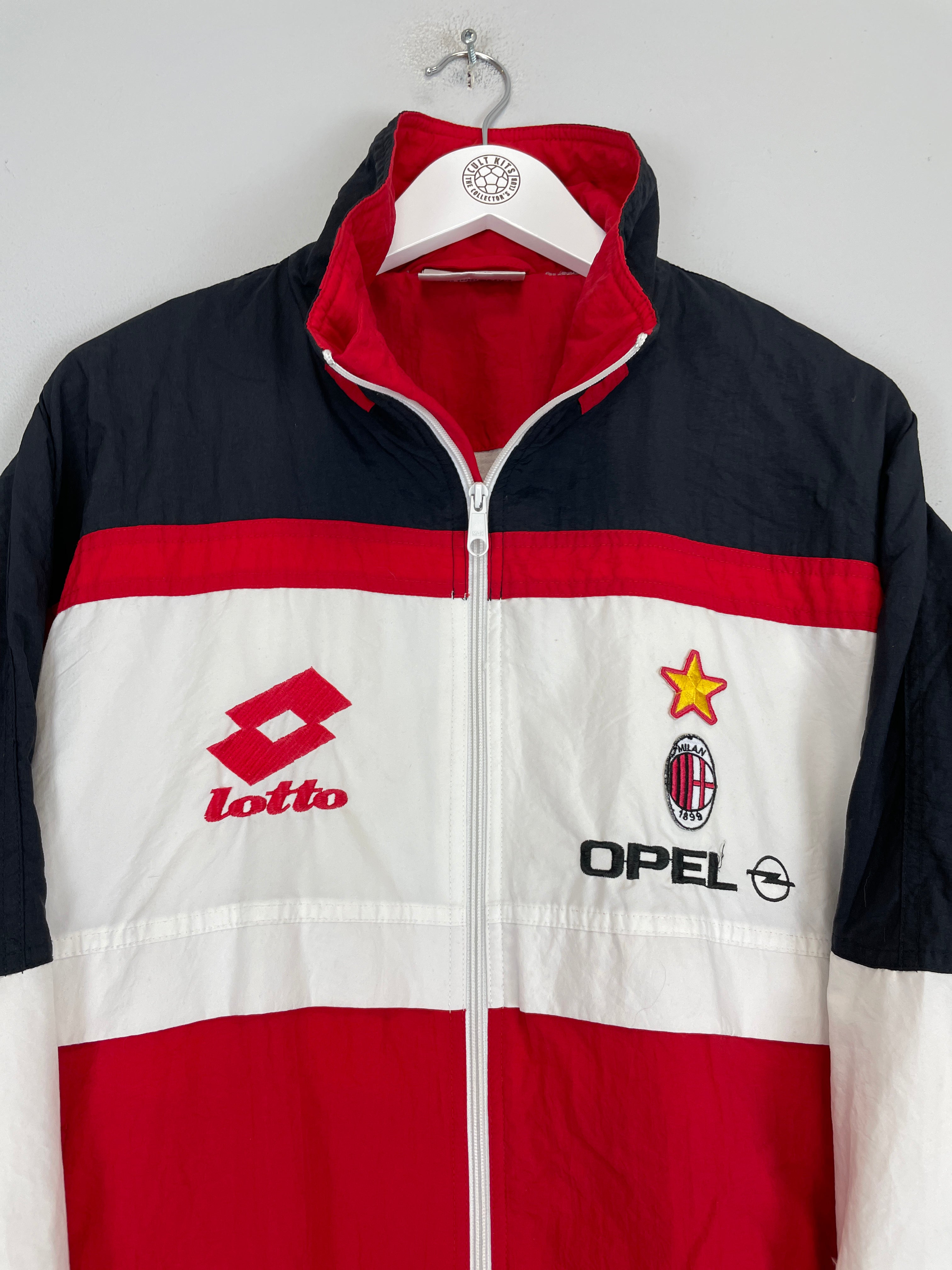Shop 1995/96 AC MILAN TRACK JACKET (L) LOTTO, classic football shirts, vintage football shirts & retro soccer jerseys at Cult Kits